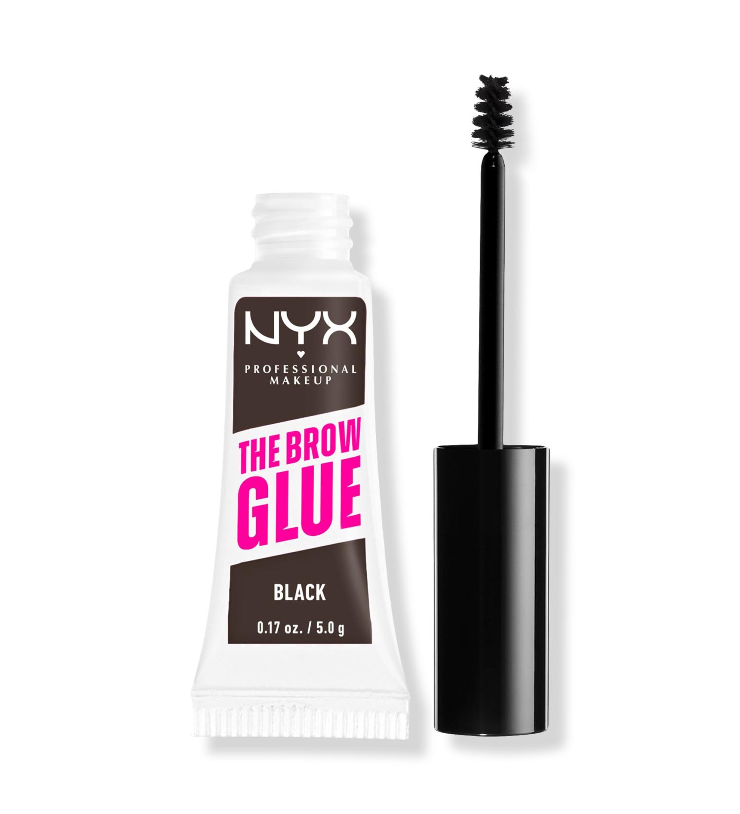NYX Professional Makeup The Brow Glue Laminating Setting Gel Black 0.17 oz