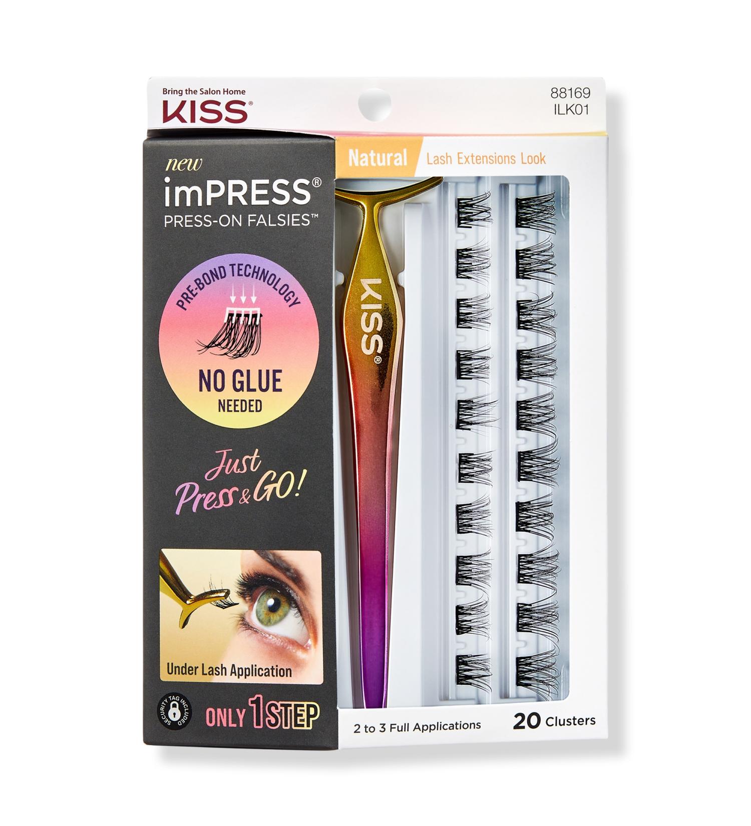 Discover Kiss imPRESS Press-On Falsies Eyelash Clusters, Natural - Elevate Your Style Instantly! - Buy Online on GoSupps.com