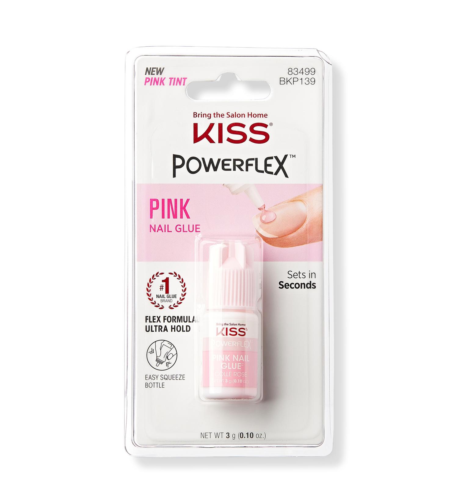 Kiss Powerflex Pink Nail Glue 0.10 oz - Transform Your Style with the Best Innovation Today! - Buy Online on GoSupps.com