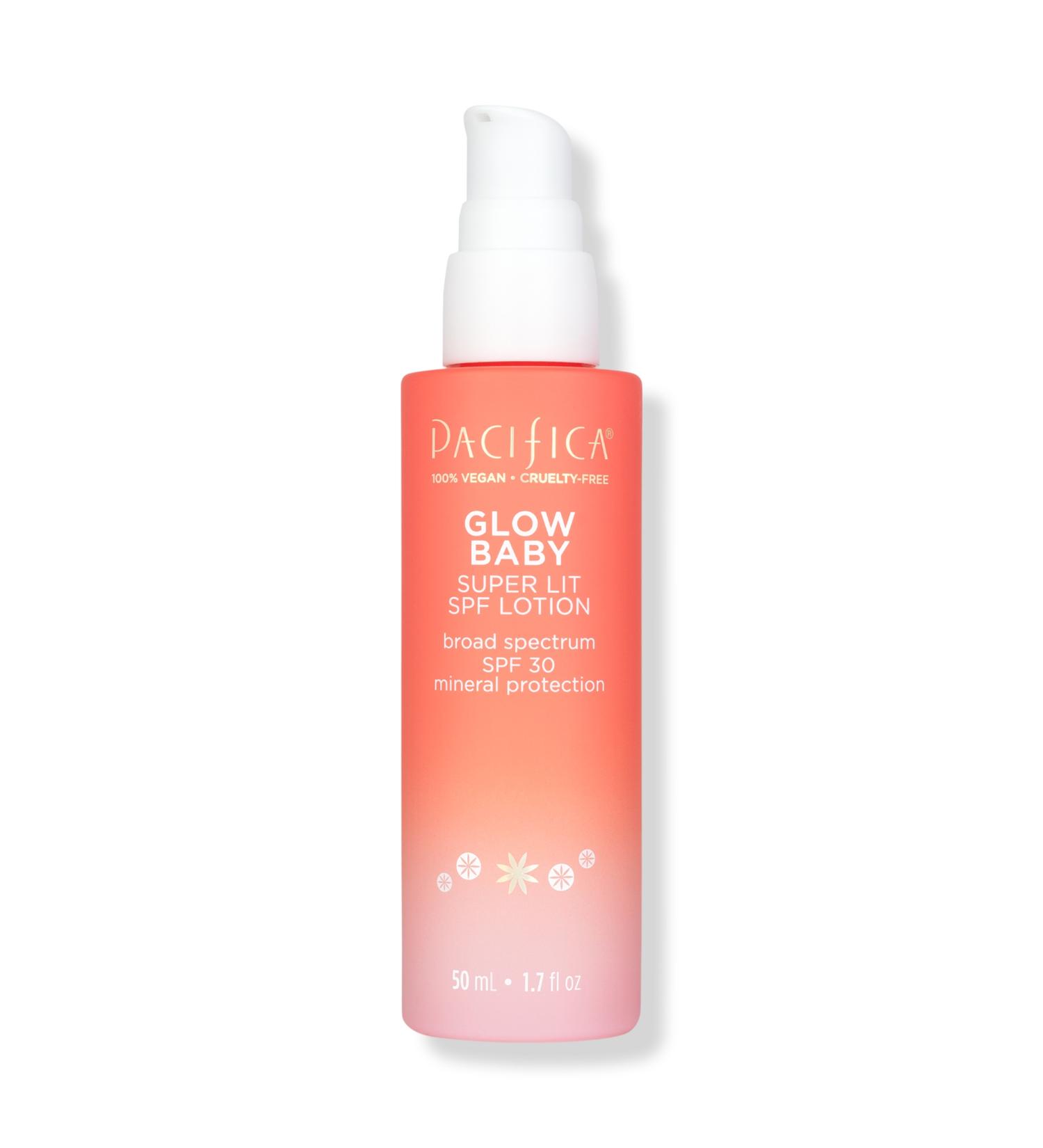 Discover Pacifica Glow Baby Super Lit SPF 30 Face Lotion - UVA/UVB Mineral Sunscreen 1.7 oz - Elevate Your Style Instantly! - Buy Online on GoSupps.com