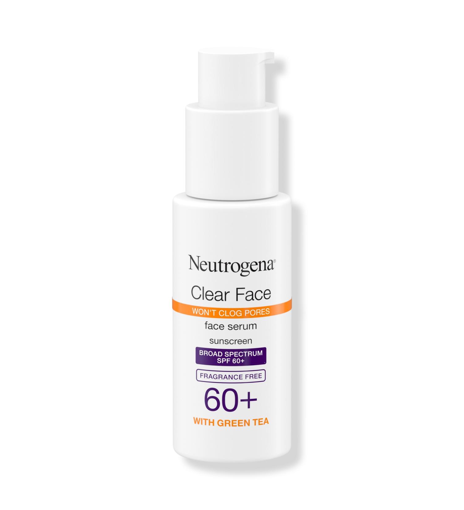 Discover Neutrogena Clear Face Serum Sunscreen with Green Tea, SPF 60+ 1.7 oz - Elevate Your Style Instantly! - Buy Online on GoSupps.com