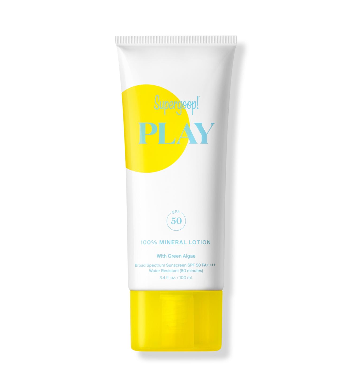 Discover Supergoop! PLAY 100% Mineral Lotion SPF 50 with Green Algae 3.4 oz - Elevate Your Style Instantly! - Buy Online on GoSupps.com
