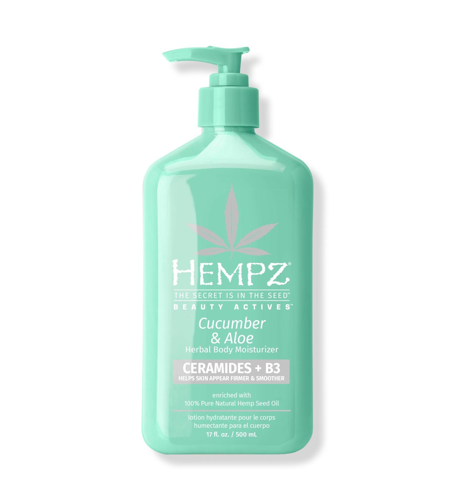 Discover Hempz Cucumber & Aloe Moisturizer With Ceramides + B3 Cucumber & Aloe (17.0 oz) - Elevate Your Style Instantly! - Buy Online on GoSupps.com