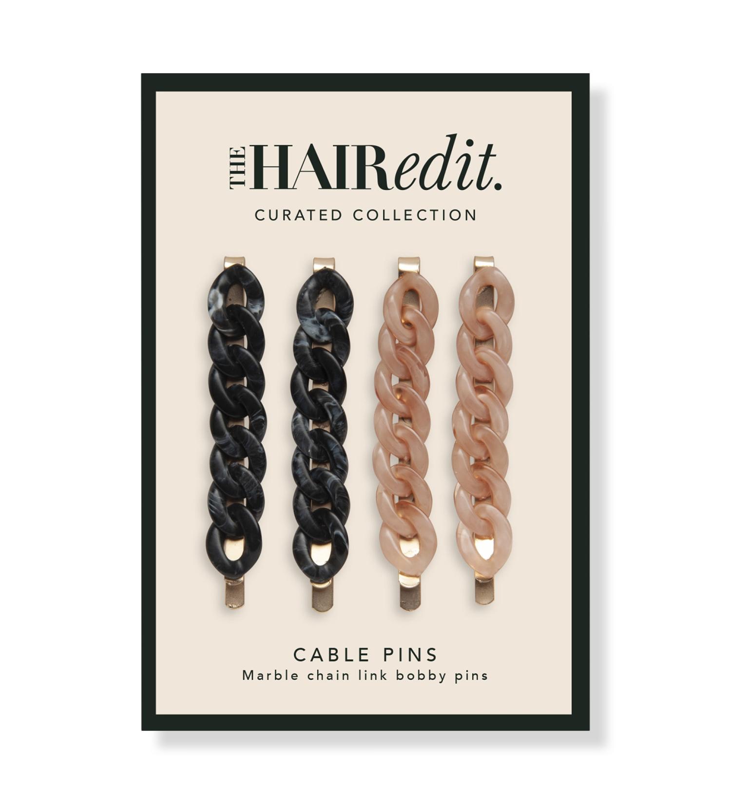 The Hair Edit Marble Chain Link Bobby Pins 4 ct - Discover Premium Quality Shop now! - Buy Online on GoSupps.com