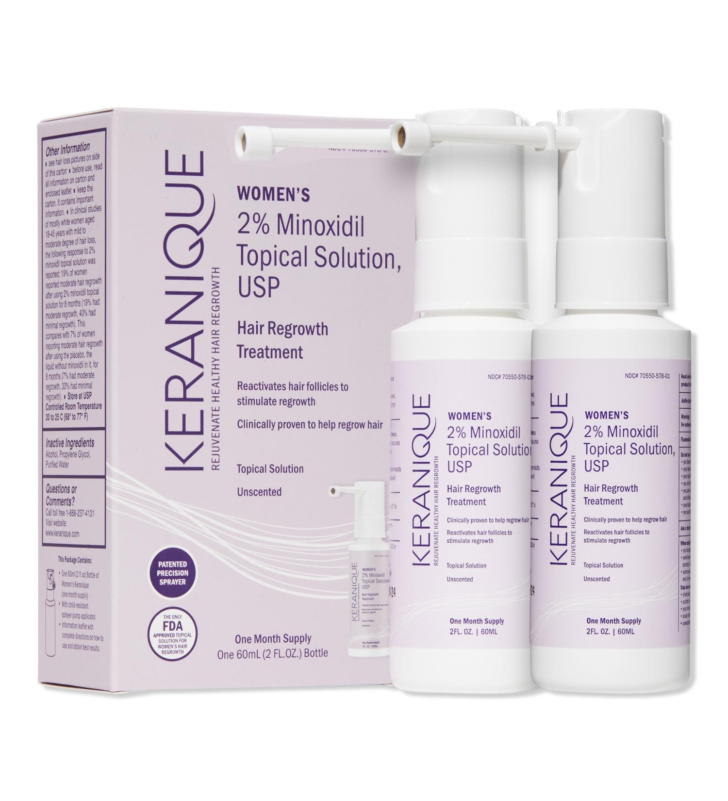 Discover Keranique Hair Regrowth Treatment For Women - 60 Day Supply - Elevate Your Style Instantly! - Buy Online on GoSupps.com