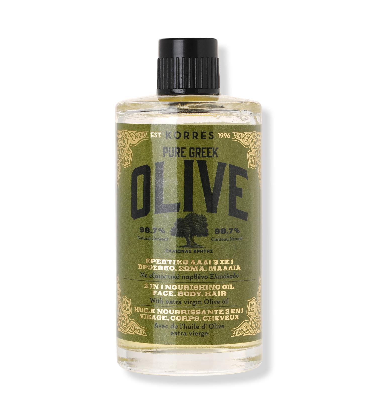 Discover KORRES Pure Greek Olive 3-In-1 Nourishing Oil 3.38 oz - Elevate Your Style Instantly! - Buy Online on GoSupps.com