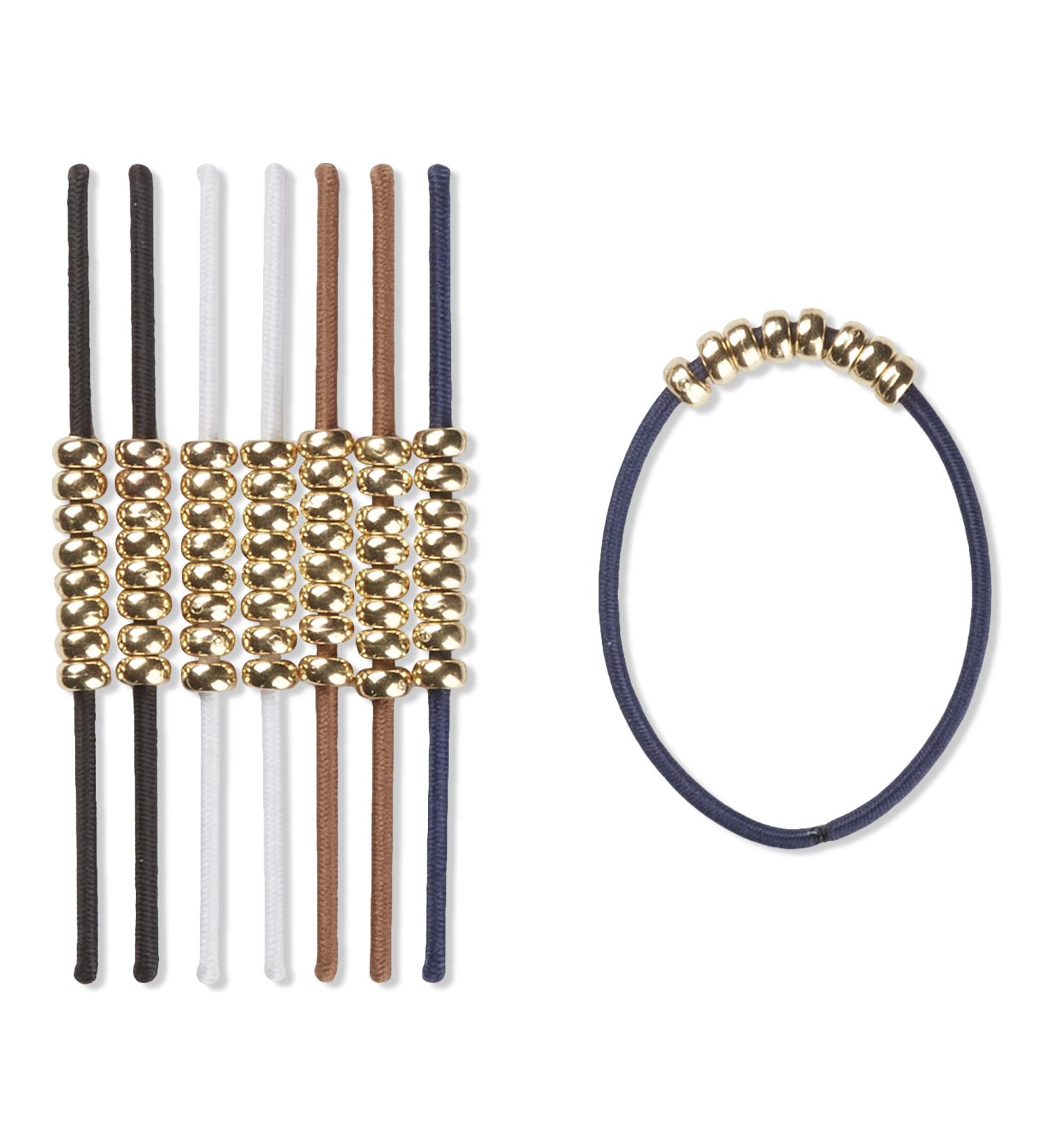 Scünci Ponytail Beaded Elastics 8 ct