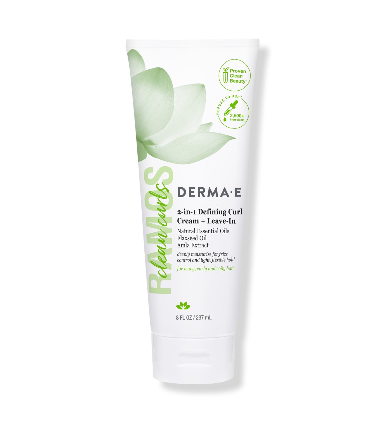 DERMA E Alba Ramos Clean Curls 2-In-1 Defining Curl Cream + Leave-In Treatment 8.0 oz - Transform Your Style with the Best Innovation Today! - Buy Online on GoSupps.com