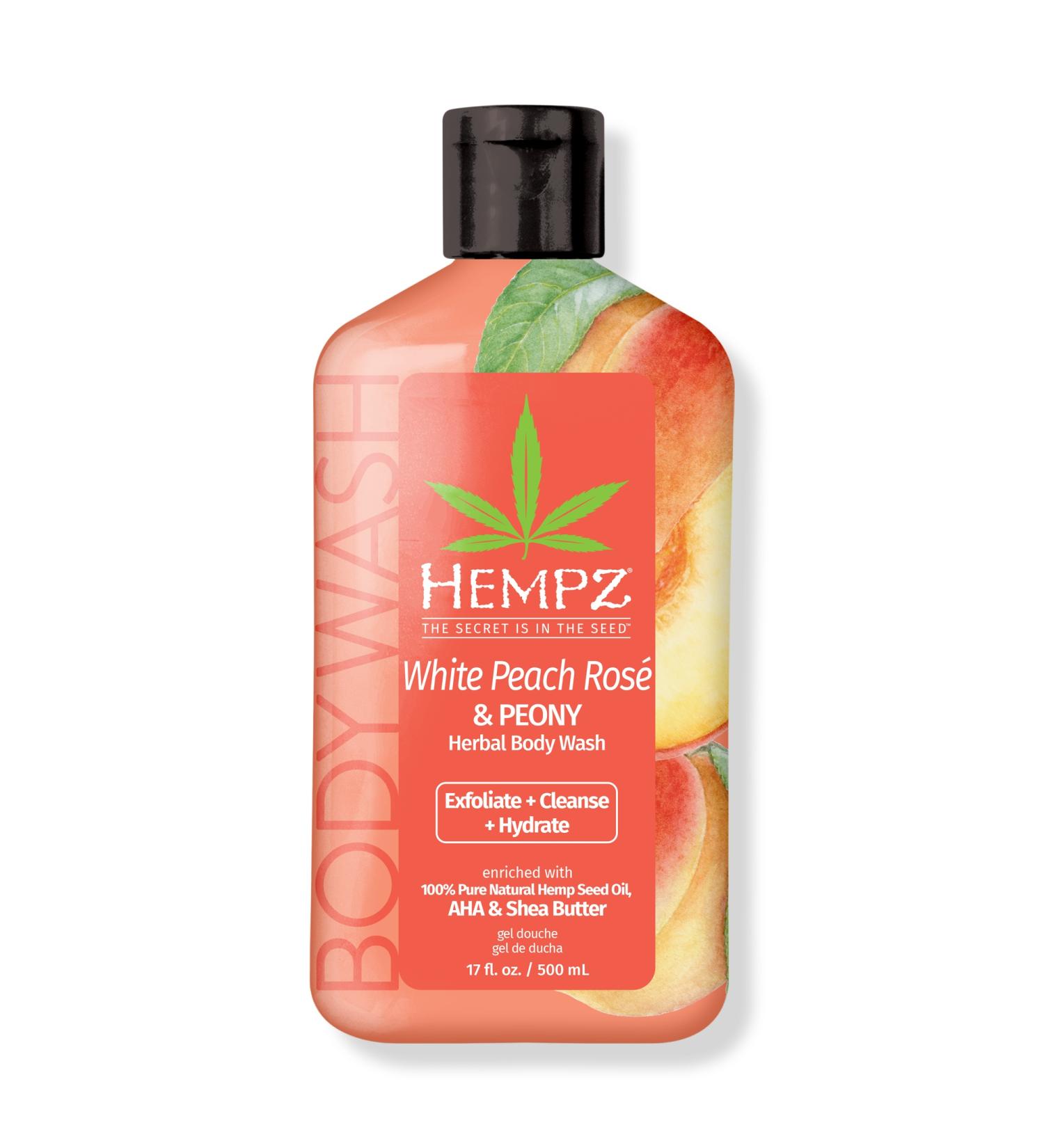 Discover Hempz White Peach Rose & Peony Herbal Body Wash 17 oz - Elevate Your Style Instantly! - Buy Online on GoSupps.com