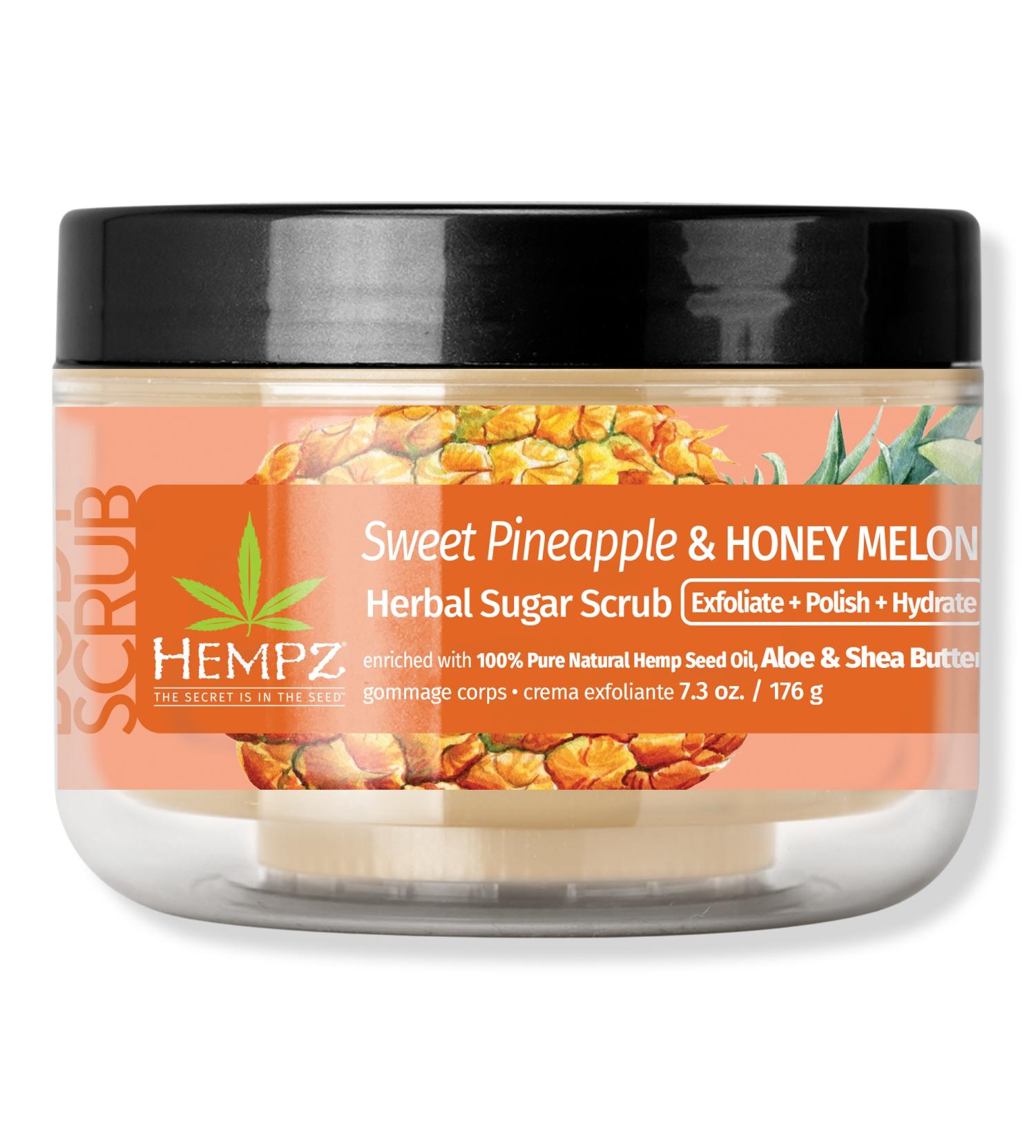 Hempz Sweet Pineapple & Honey Melon Herbal Sugar Scrub 7.3 oz - Transform Your Style with the Best Innovation Today! - Buy Online on GoSupps.com