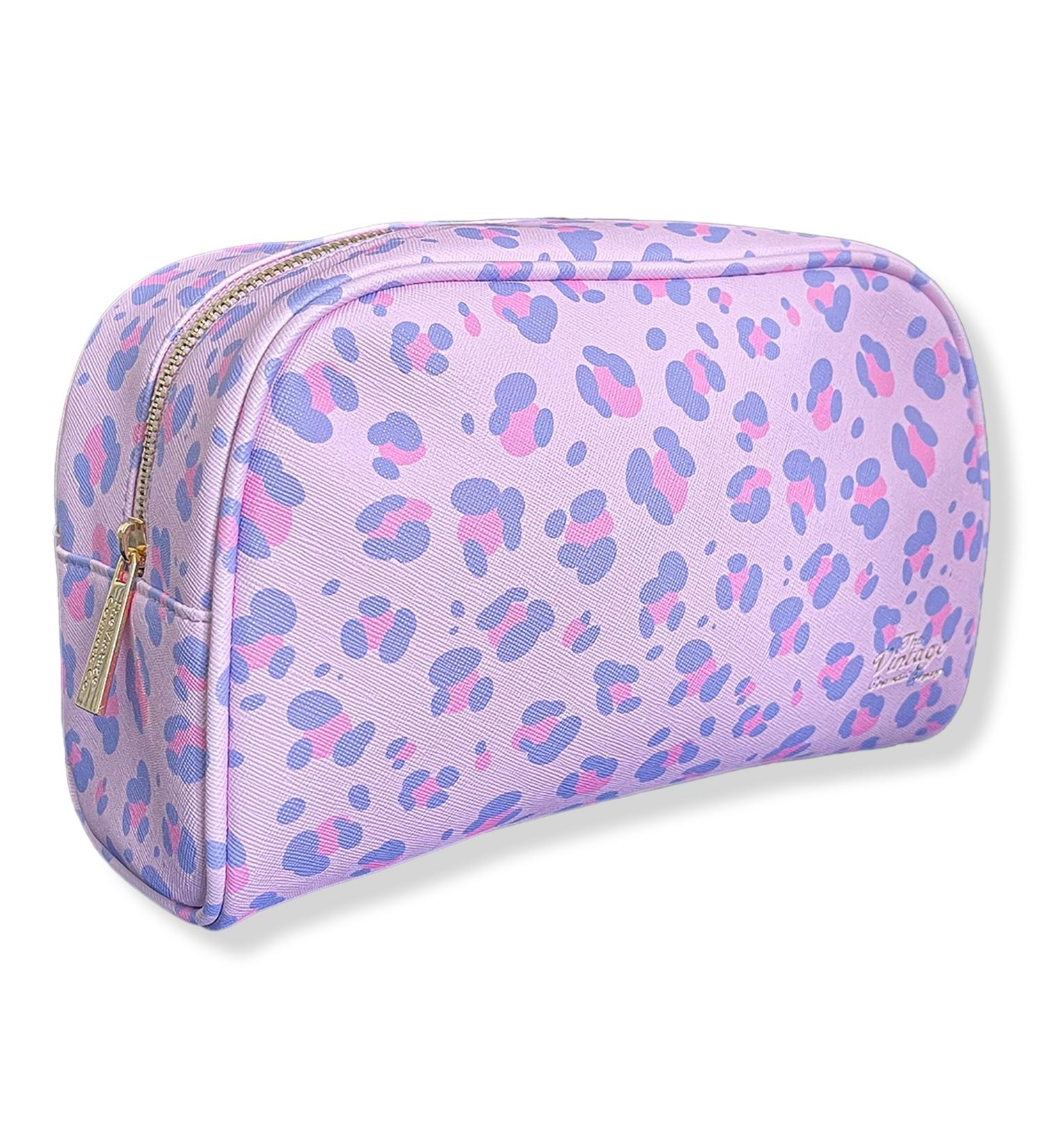 Discover The Vintage Cosmetic Company Lilac Leopard Print Make-Up Bag - Elevate Your Style Instantly! - Buy Online on GoSupps.com
