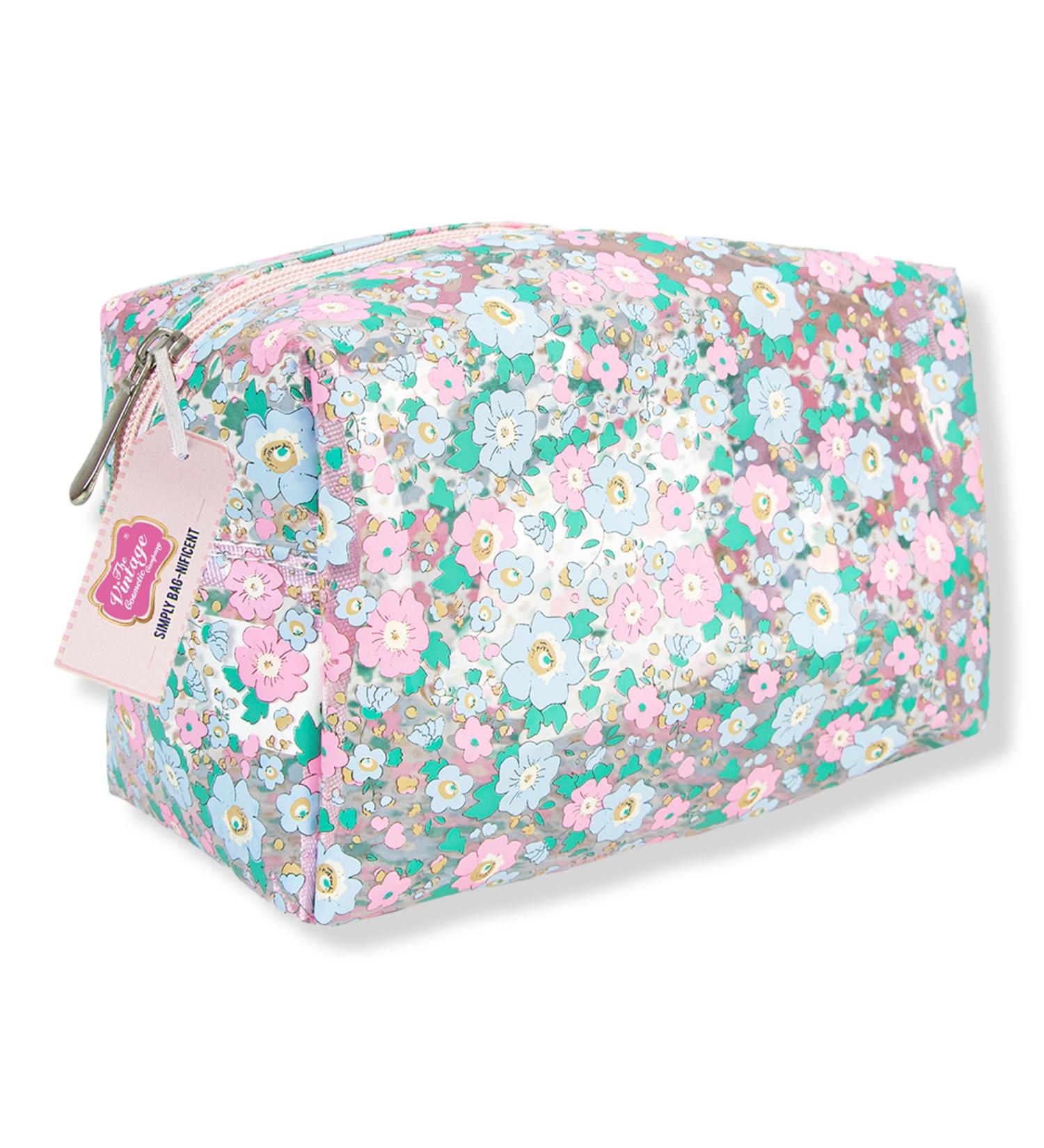 The Vintage Cosmetic Company Periwinkle Transparent Make-Up Bag