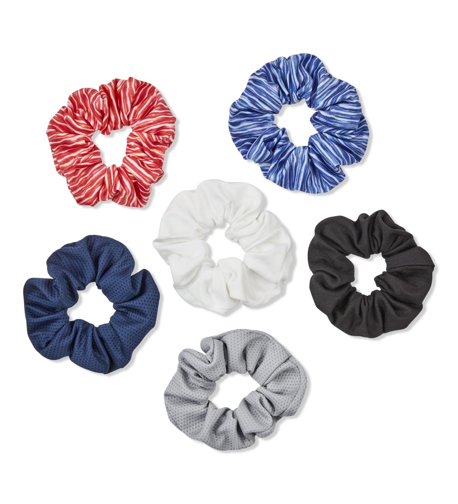 Scünci Play Mixed Fabric Scrunchies 6 ct