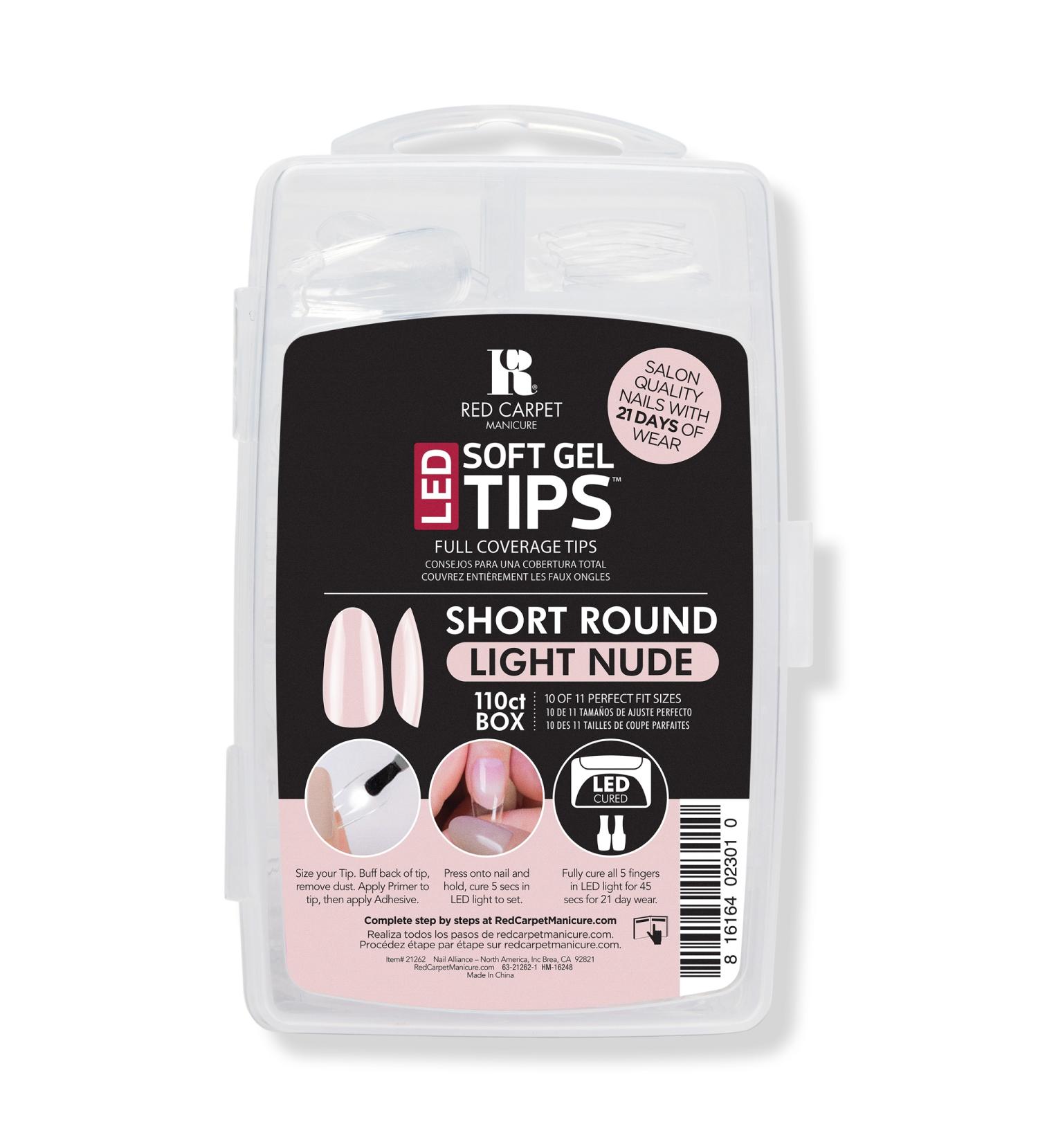 Red Carpet Manicure Soft Gel Short Round Light Nude Nail Tips 110 ct - Transform Your Style with the Best Innovation Today! - Buy Online on GoSupps.com