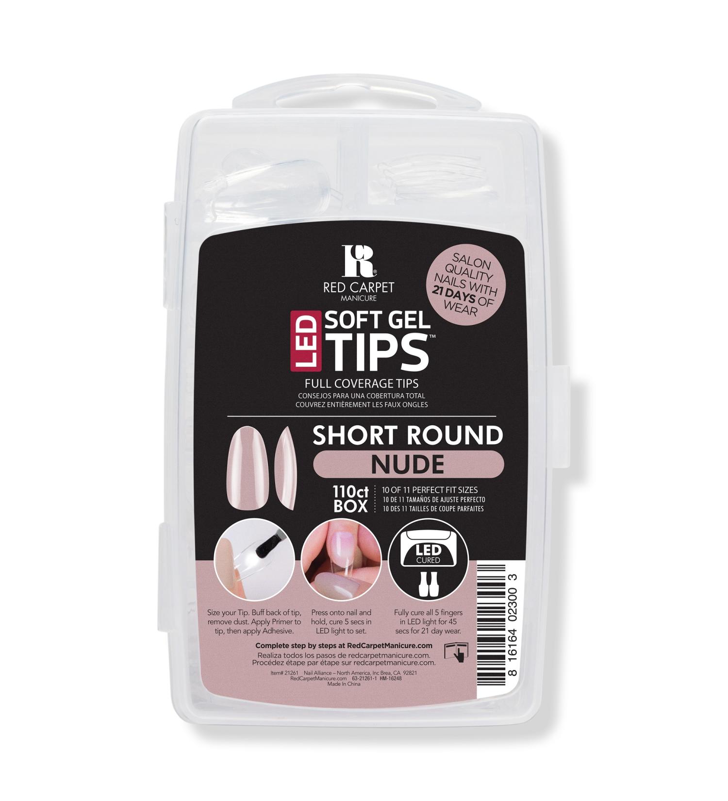 Discover Red Carpet Manicure Soft Gel Short Round Nude Nail Tips 110 ct - Elevate Your Style Instantly! - Buy Online on GoSupps.com
