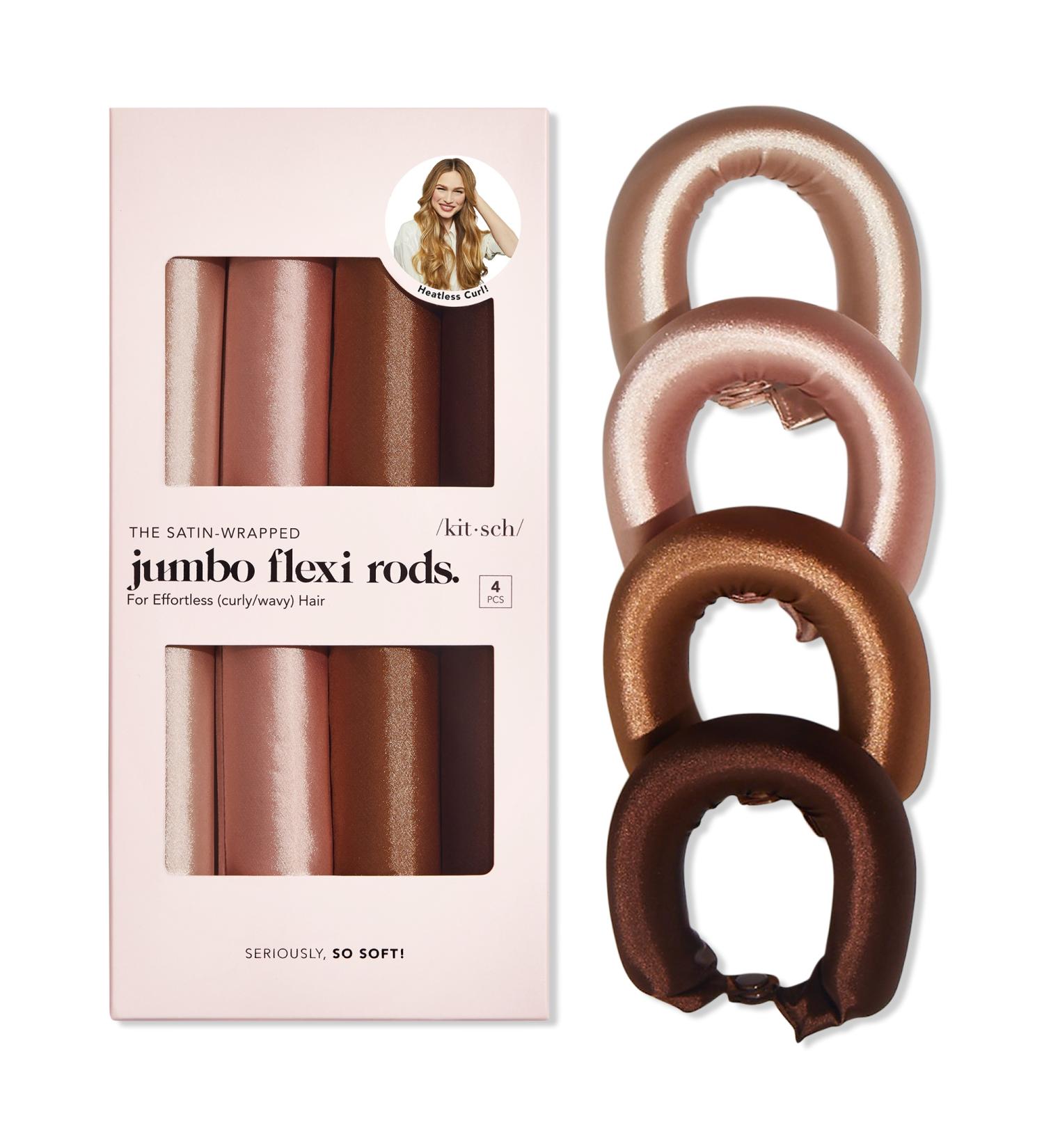 Discover Kitsch Rosewood Jumbo Satin Flexi Rods 4 ct - Elevate Your Style Instantly! - Buy Online on GoSupps.com
