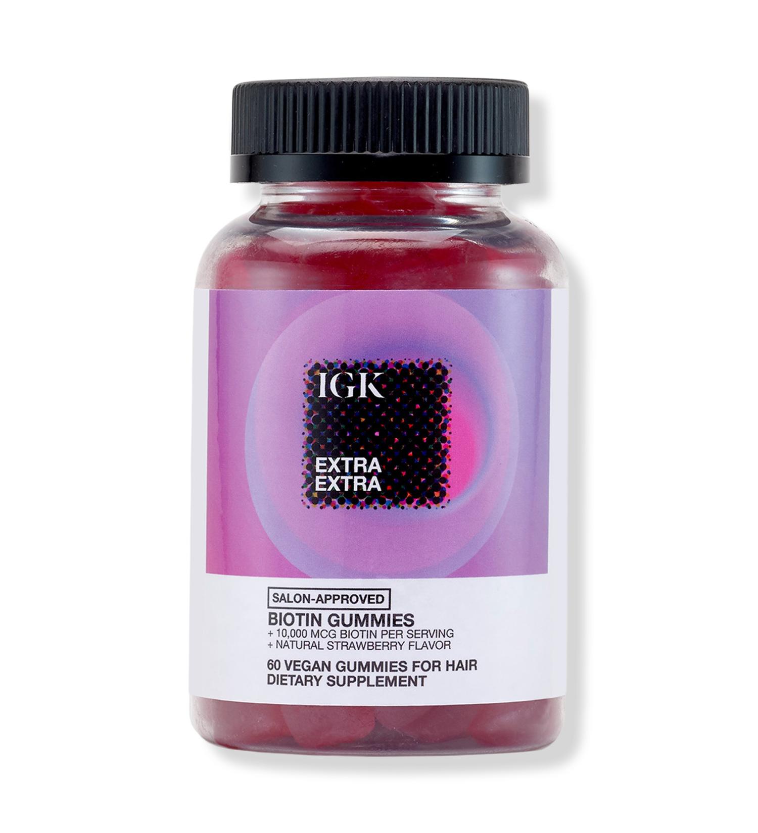 Discover IGK Extra Extra Biotin Vitamin Hair Gummies 60 ct - Elevate Your Style Instantly! - Buy Online on GoSupps.com