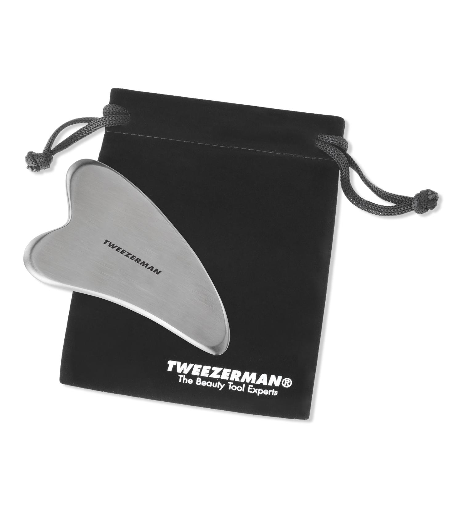Tweezerman Stainless Steel Gua Sha with Pouch - Transform Your Style with the Best Innovation Today! - Buy Online on GoSupps.com