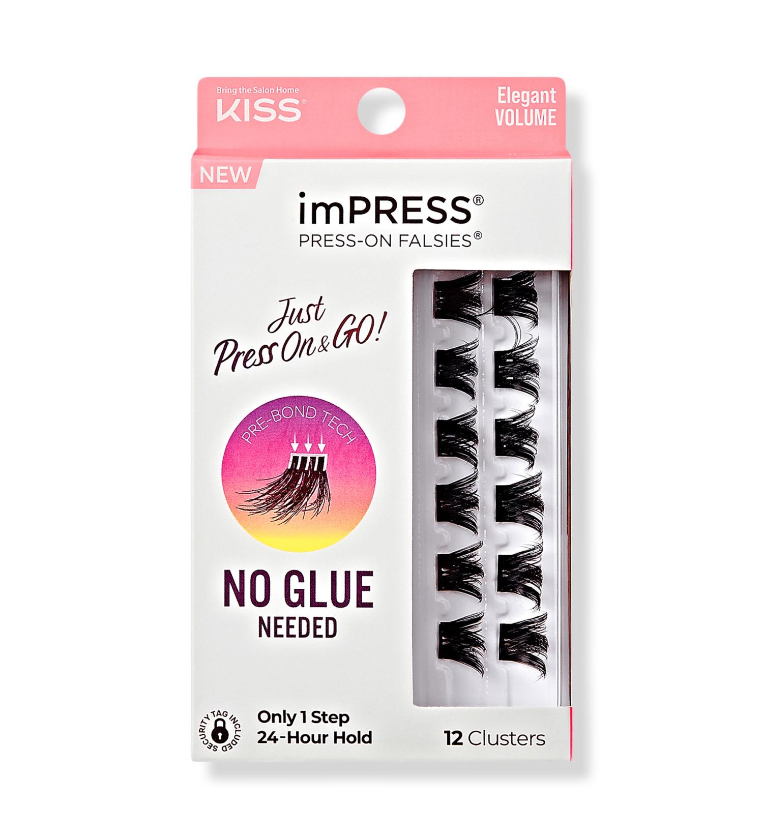 Kiss imPRESS Press-On Falsies Eyelash Clusters, Elegant Volume 12 ct - Transform Your Style with the Best Innovation Today! - Buy Online on GoSupps.com