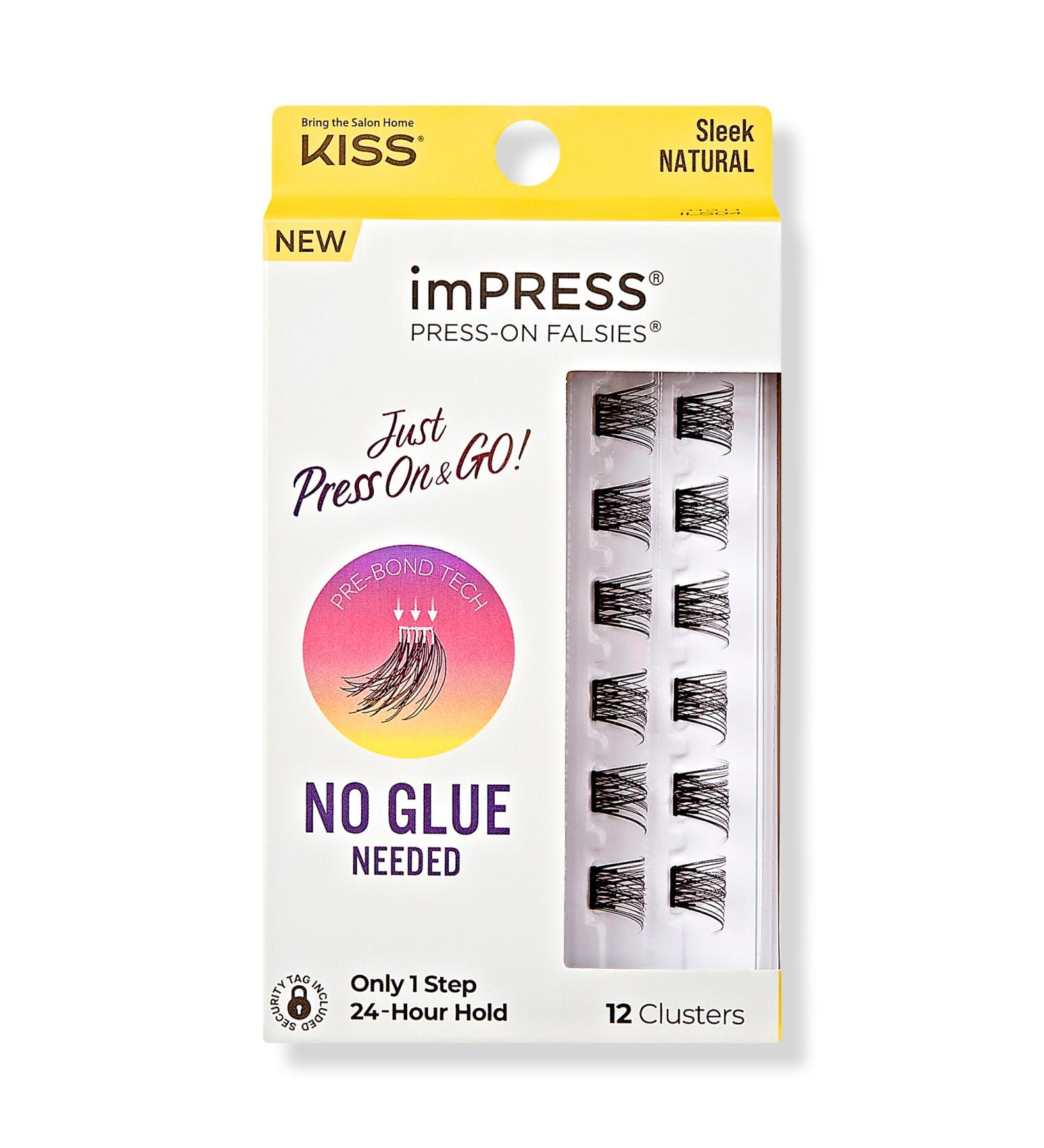 Discover Kiss imPRESS Press-On Falsies Eyelash Clusters, Sleek Natural - Elevate Your Style Instantly! - Buy Online on GoSupps.com