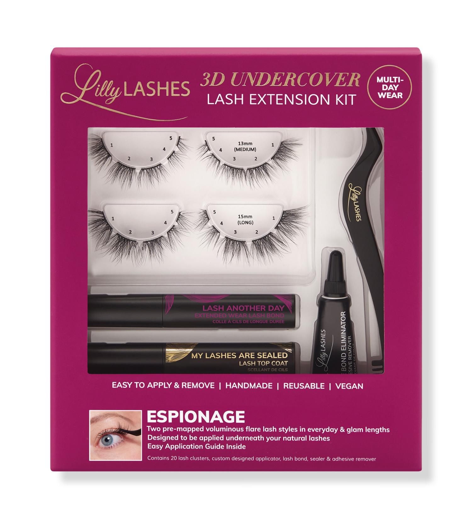 Discover Lilly Lashes Espionage 3D Undercover Lash Extension Kit - Elevate Your Style Instantly! - Buy Online on GoSupps.com