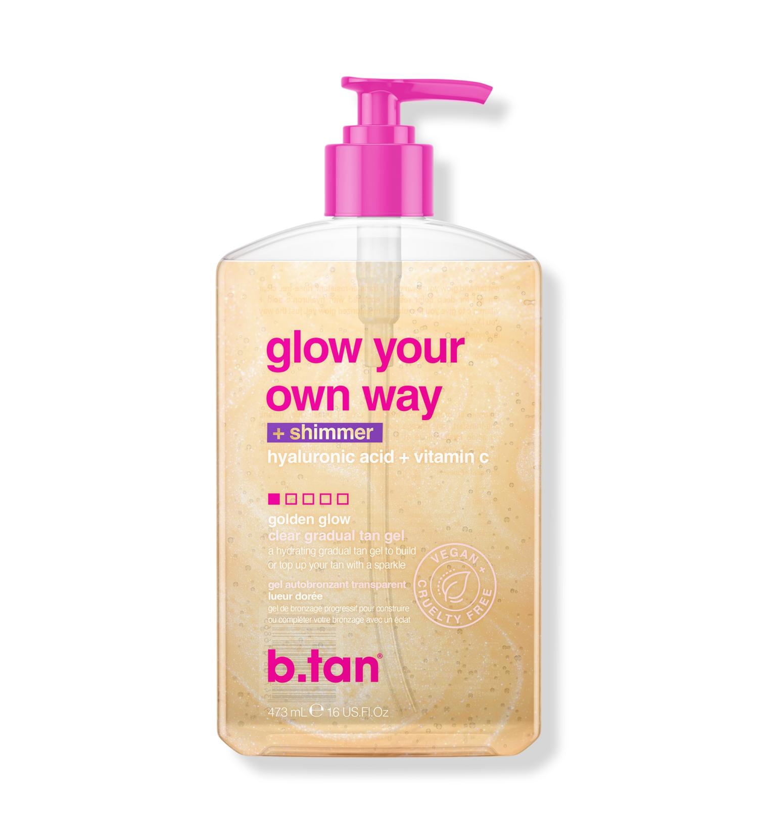 Discover b.tan Glow Your Own Way + Shimmer Shimmering Clear Self Tan Gel 16.0 oz - Elevate Your Style Instantly! - Buy Online on GoSupps.com