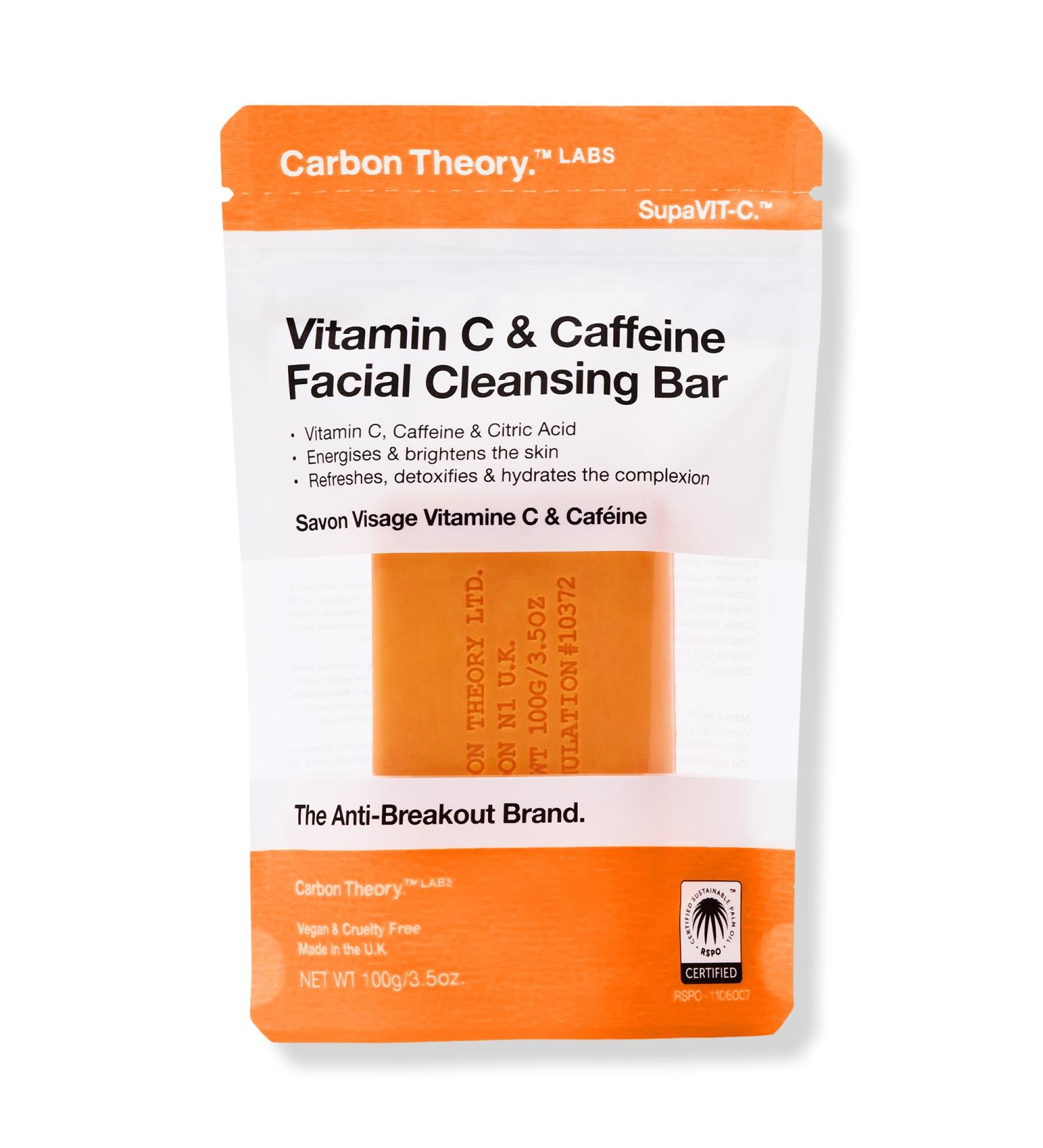 Carbon Theory. Vitamin C & Caffeine Facial Cleansing Bar 3.5 oz - Transform Your Style with the Best Innovation Today! - Buy Online on GoSupps.com
