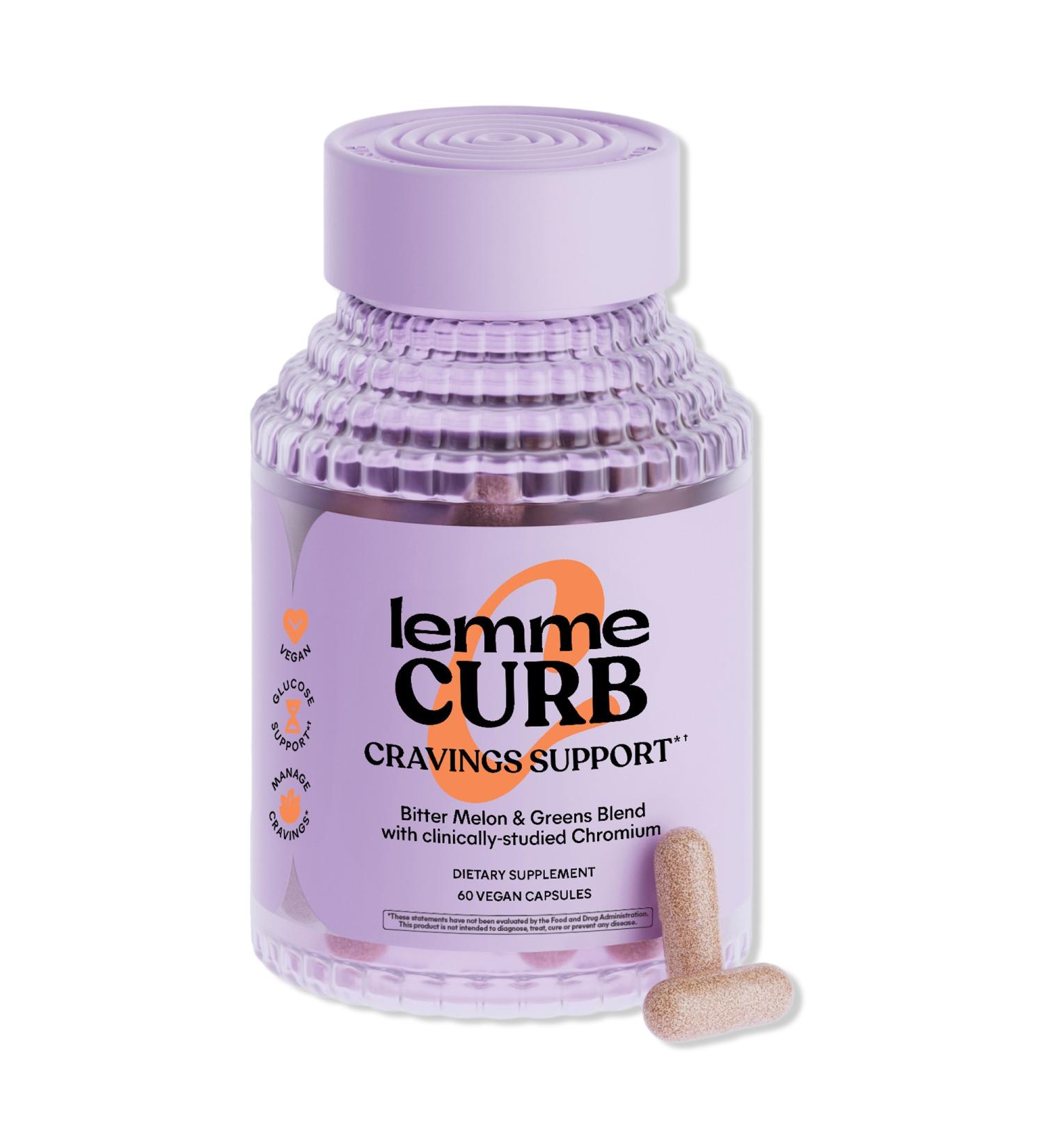 Lemme Curb: Glucose & Cravings Support Capsules 60 ct - Transform Your Style with the Best Innovation Today! - Buy Online on GoSupps.com