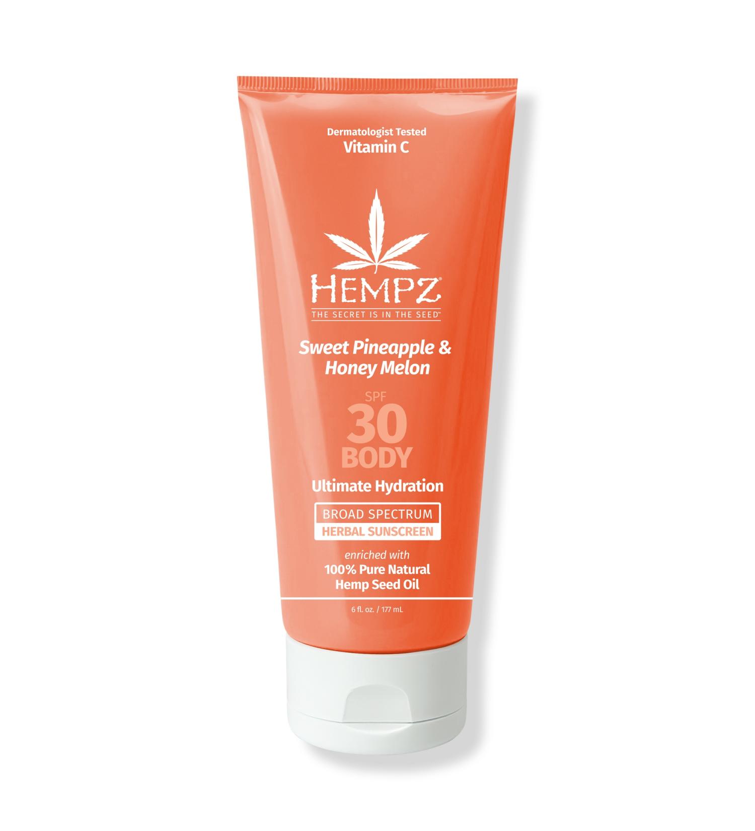 Hempz Sweet Pineapple & Honey Melon Herbal Body Sunscreen SPF 30 6 oz oz - Transform Your Style with the Best Innovation Today! - Buy Online on GoSupps.com