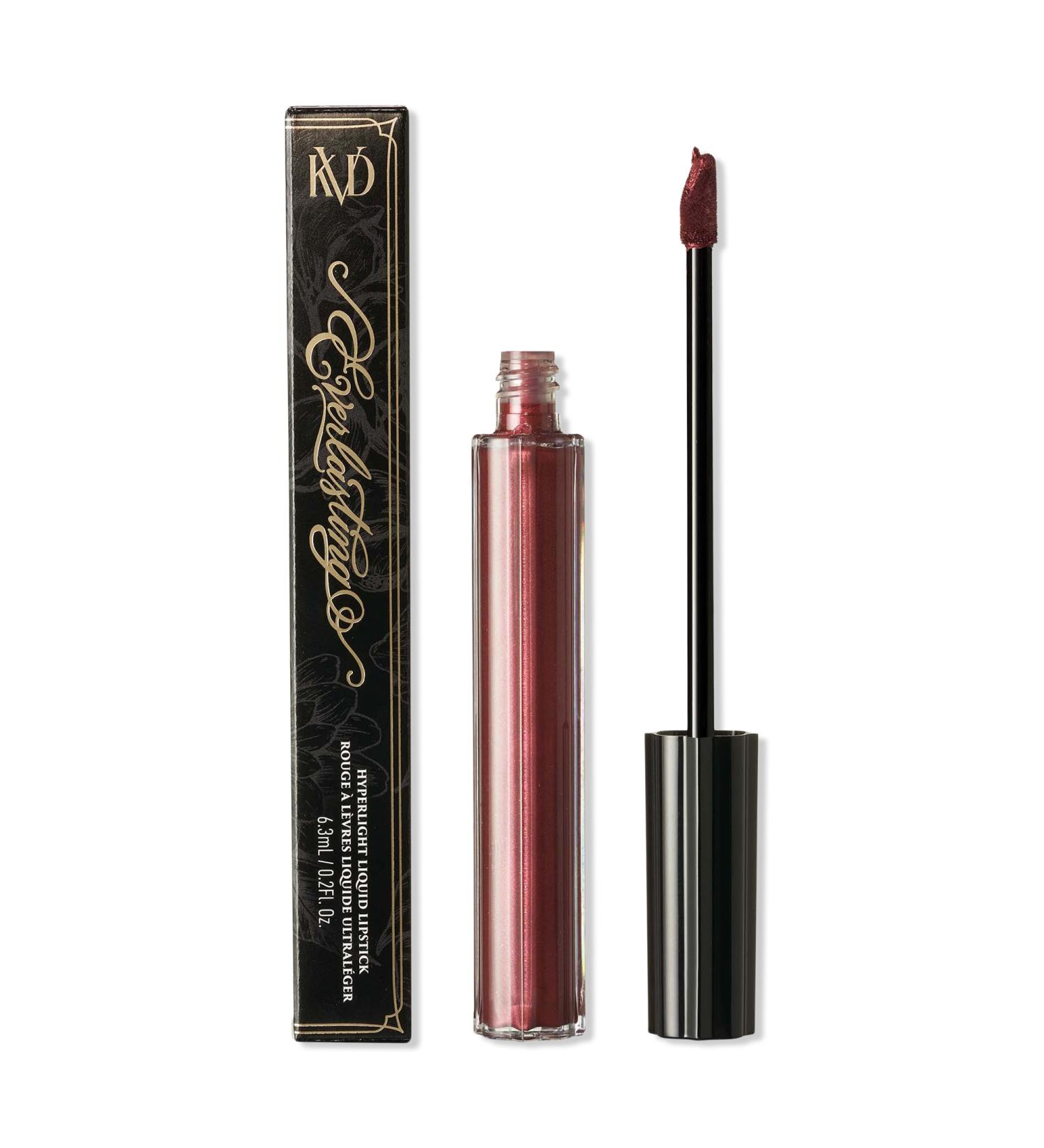 KVD Beauty Metallic Everlasting Hyperlight Vegan Transfer-Proof Liquid Lipstick Queen of Poisons (chestnut rose with fiery shimmer) - Transform Your Style with the Best Innovation Today! - Buy Online on GoSupps.com