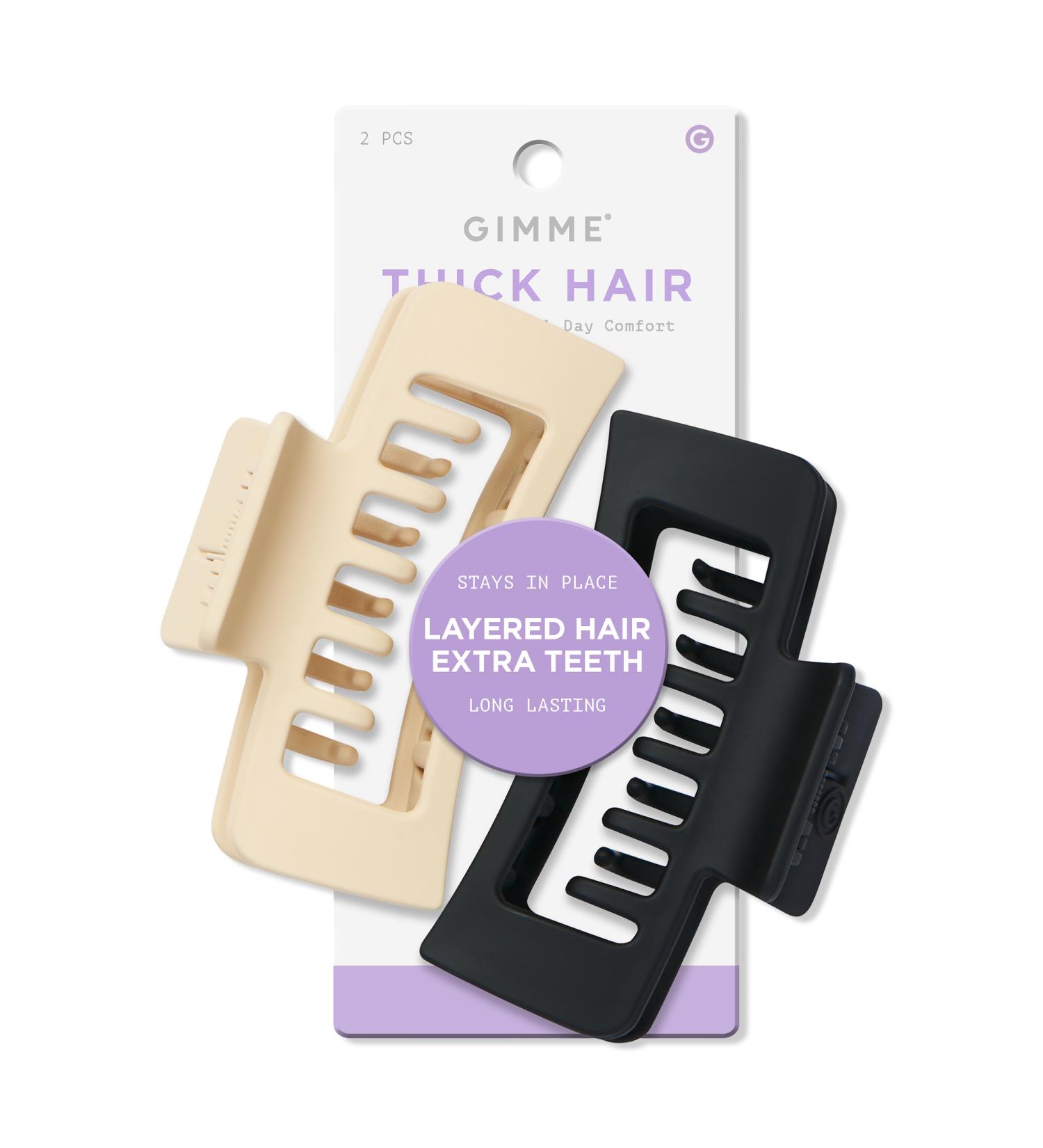 Discover GIMME beauty Thick Hair Double Teeth Rectangle Claw Clip - Elevate Your Style Instantly! - Buy Online on GoSupps.com