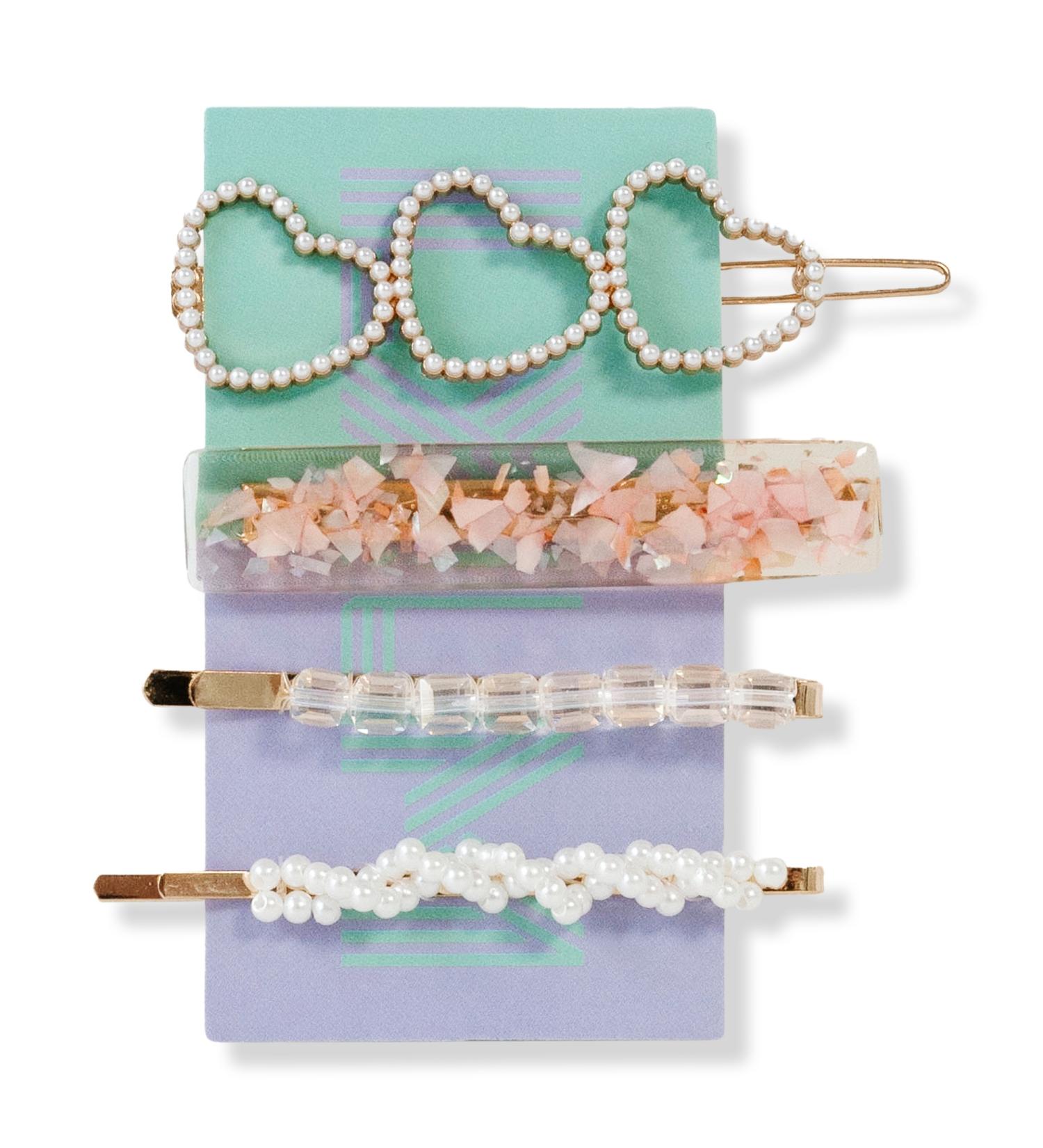 Locks & Mane 'The Carol' 3 Hearts Barrette Set