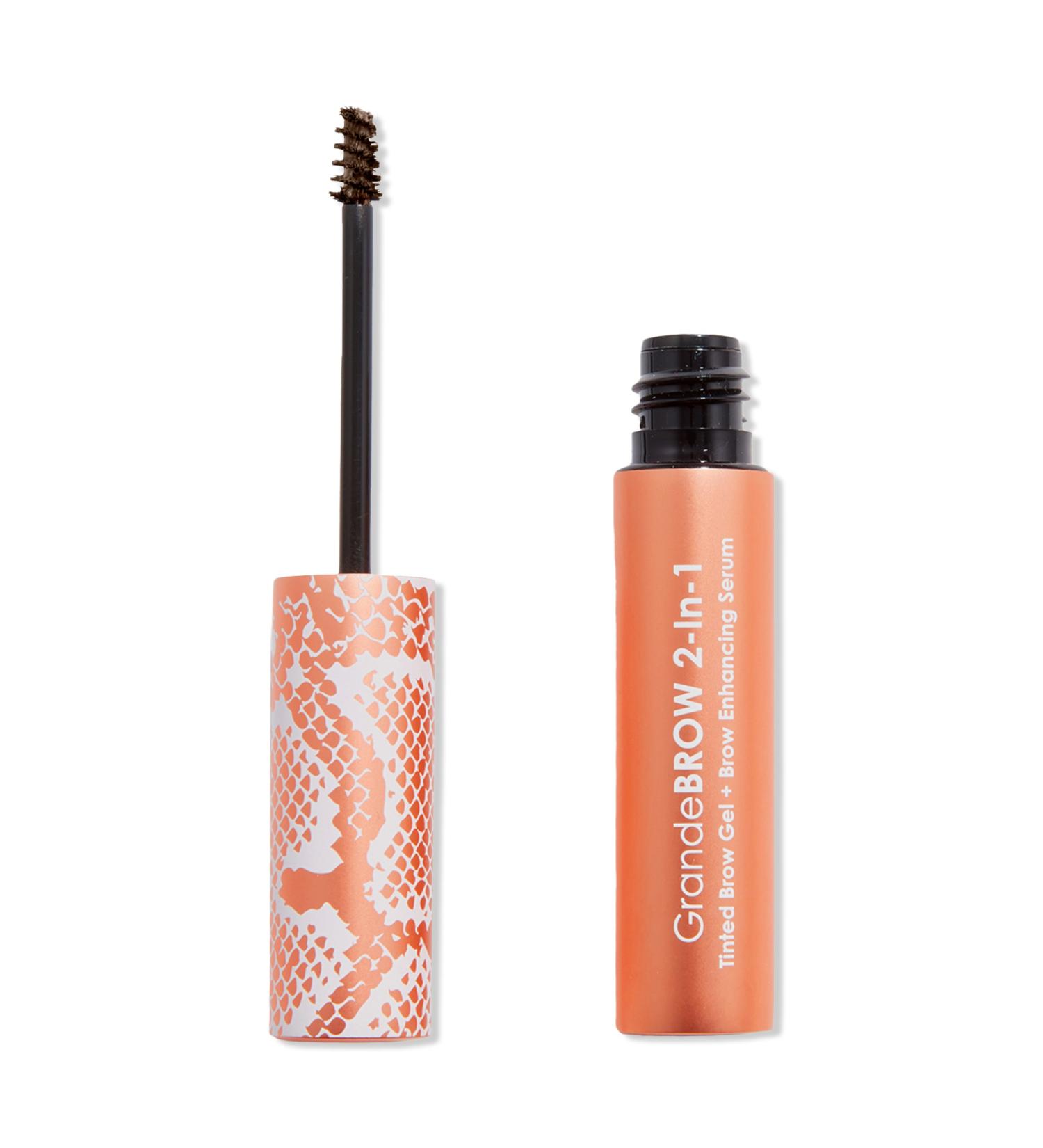 Discover Grande Cosmetics Travel Size GrandeBROW 2-In-1 Tinted Brow Gel + Brow Enhancing Serum Dark 0.11 oz - Elevate Your Style Instantly! - Buy Online on GoSupps.com
