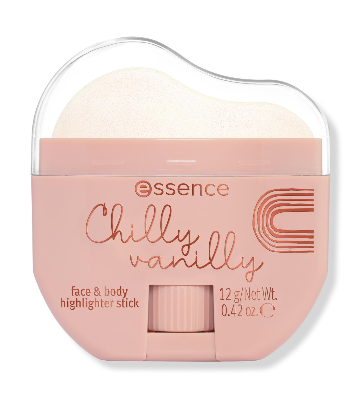 Discover Essence Chilly Vanilly Face & Body Highlighter Stick Glow With The Flow! 02 (light gold shimmer) - Elevate Your Style Instantly! - Buy Online on GoSupps.com