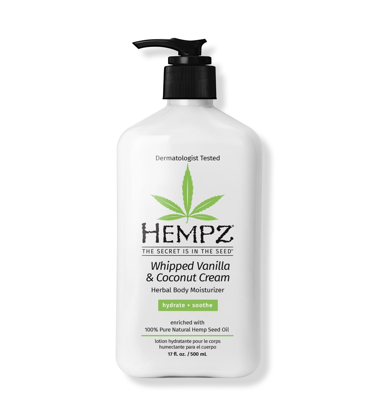 Discover Hempz Whipped Vanilla & Coconut Cream Herbal Body Moisturizer 17 oz - Elevate Your Style Instantly! - Buy Online on GoSupps.com