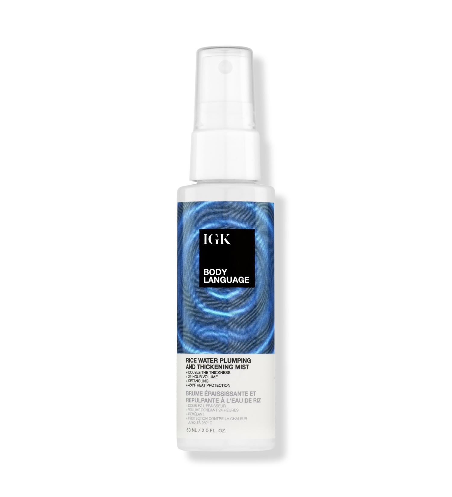 Discover IGK Travel Size Body Language Rice Water Plumping and Thickening Mist 2.0 oz - Elevate Your Style Instantly! - Buy Online on GoSupps.com
