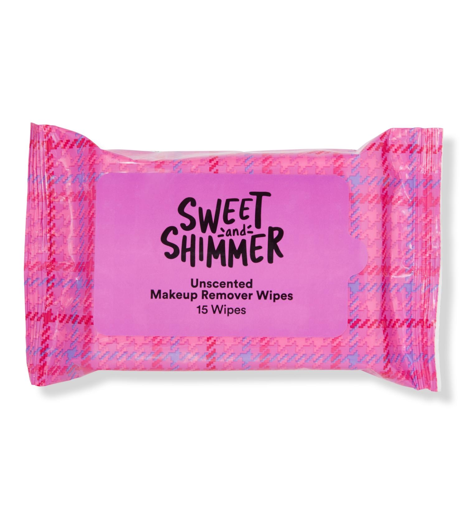 Sweet & Shimmer Unscented Make Up Remover Wipes 15 ct
