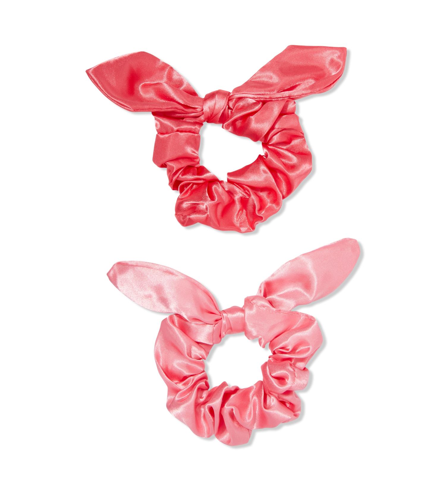 Sweet & Shimmer Satin Bow Scrunchie Duo