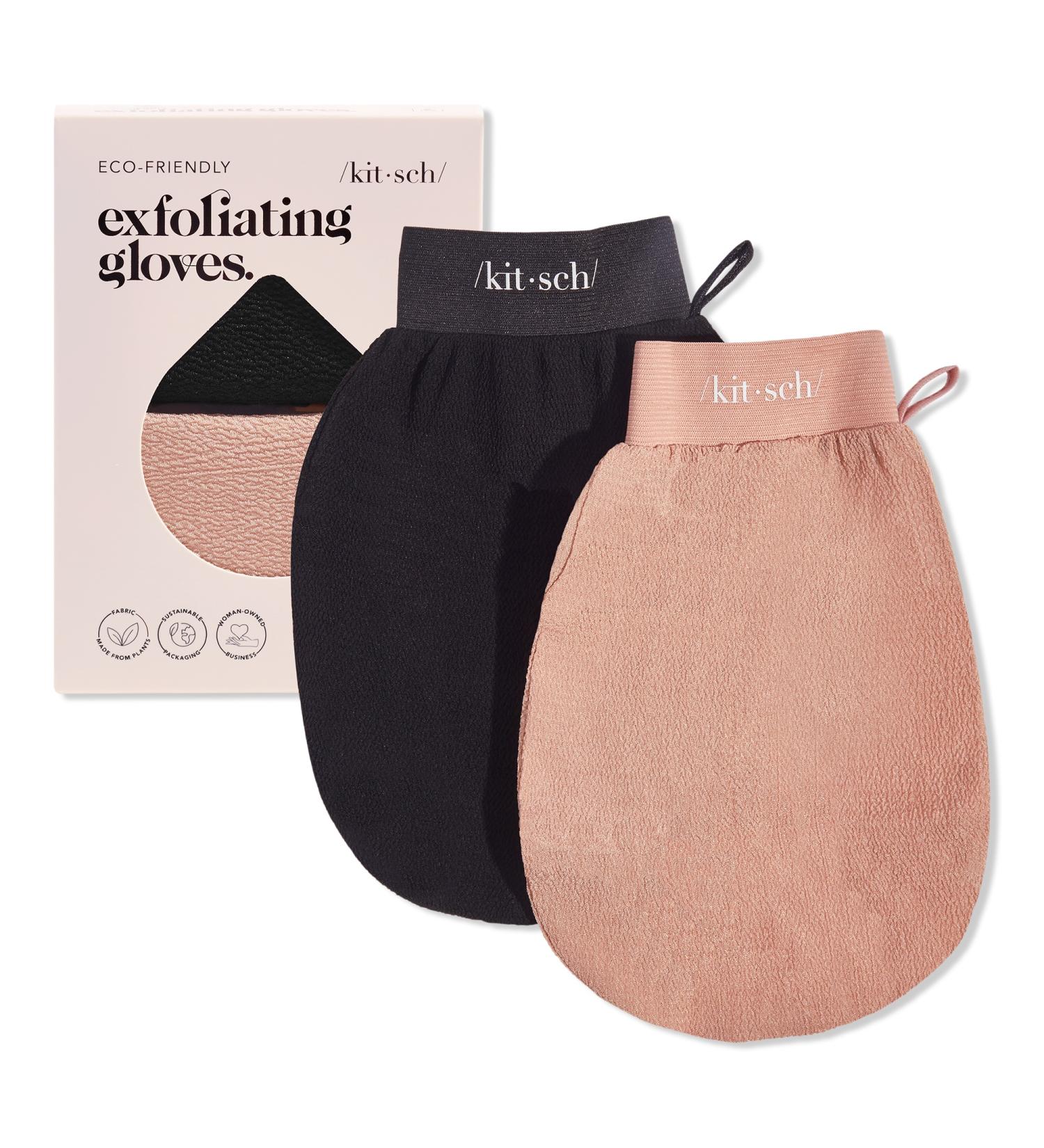 Kitsch Exfoliating Glove 2pc Set Black & Terracotta - Discover Premium Quality Shop now! - Buy Online on GoSupps.com