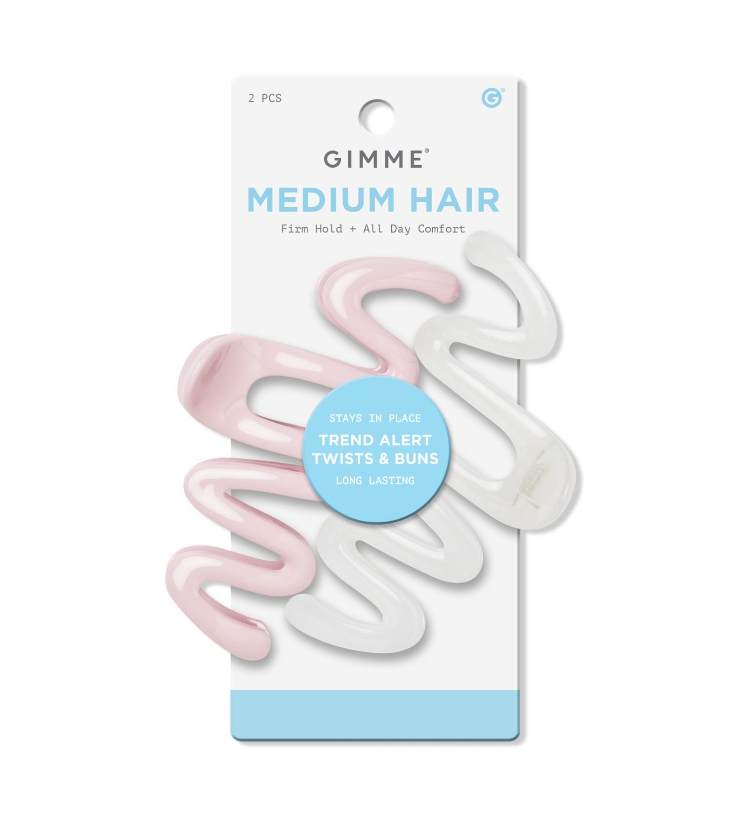 Discover GIMME beauty Medium Hair Squiggle 2.0 Claw Clip Pink/White - Elevate Your Style Instantly! - Buy Online on GoSupps.com
