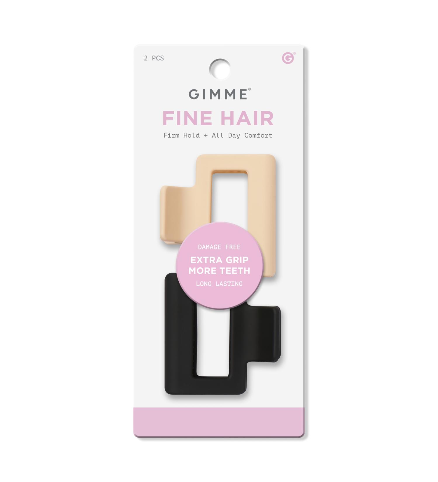 GIMME beauty Fine Hair Square Extra Grip Claw Clip Black/Tan - Transform Your Style with the Best Innovation Today! - Buy Online on GoSupps.com