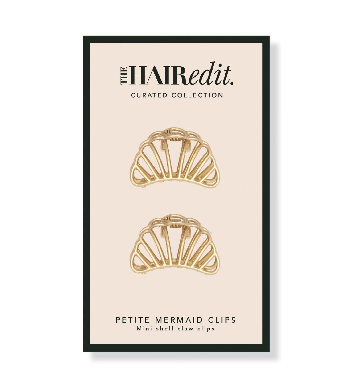 Discover The Hair Edit Petite Gilded Mermaid Shell Mini Claw Clips - Elevate Your Style Instantly! - Buy Online on GoSupps.com