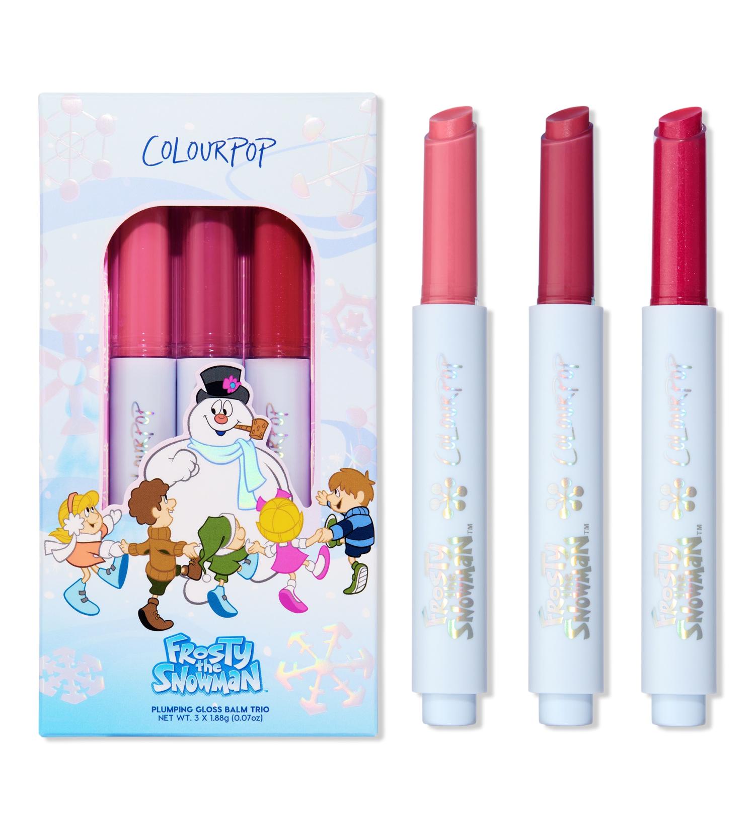 Discover ColourPop Frosty the Snowman x ColourPop Chill Out! So Juicy Plumping Gloss Balm Trio - Elevate Your Style Instantly! - Buy Online on GoSupps.com
