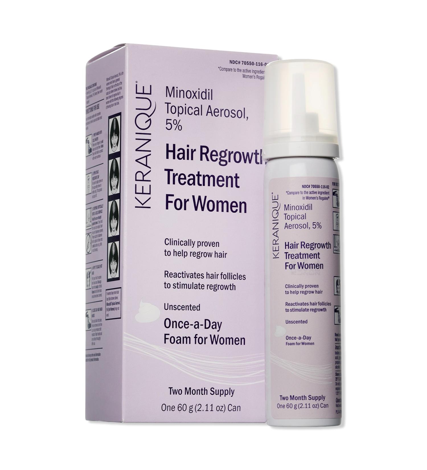 Discover Keranique Hair Regrowth 5% Minoxidil Foam for Women 60-Day Supply 2.11 oz - Elevate Your Style Instantly! - Buy Online on GoSupps.com