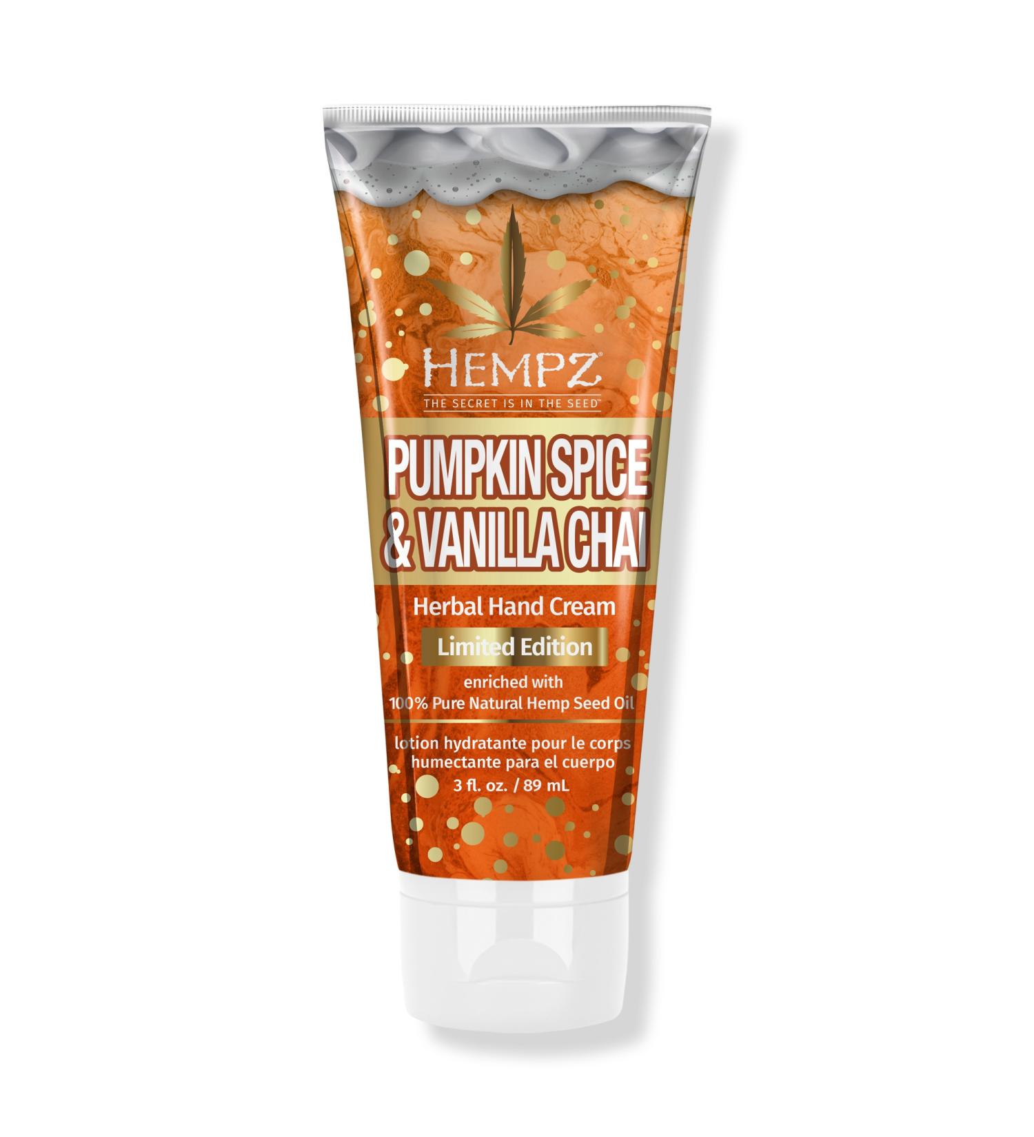 Discover Hempz Limited Edition Pumpkin Spice & Vanilla Chai Herbal Hand Cream 3 oz - Elevate Your Style Instantly! - Buy Online on GoSupps.com