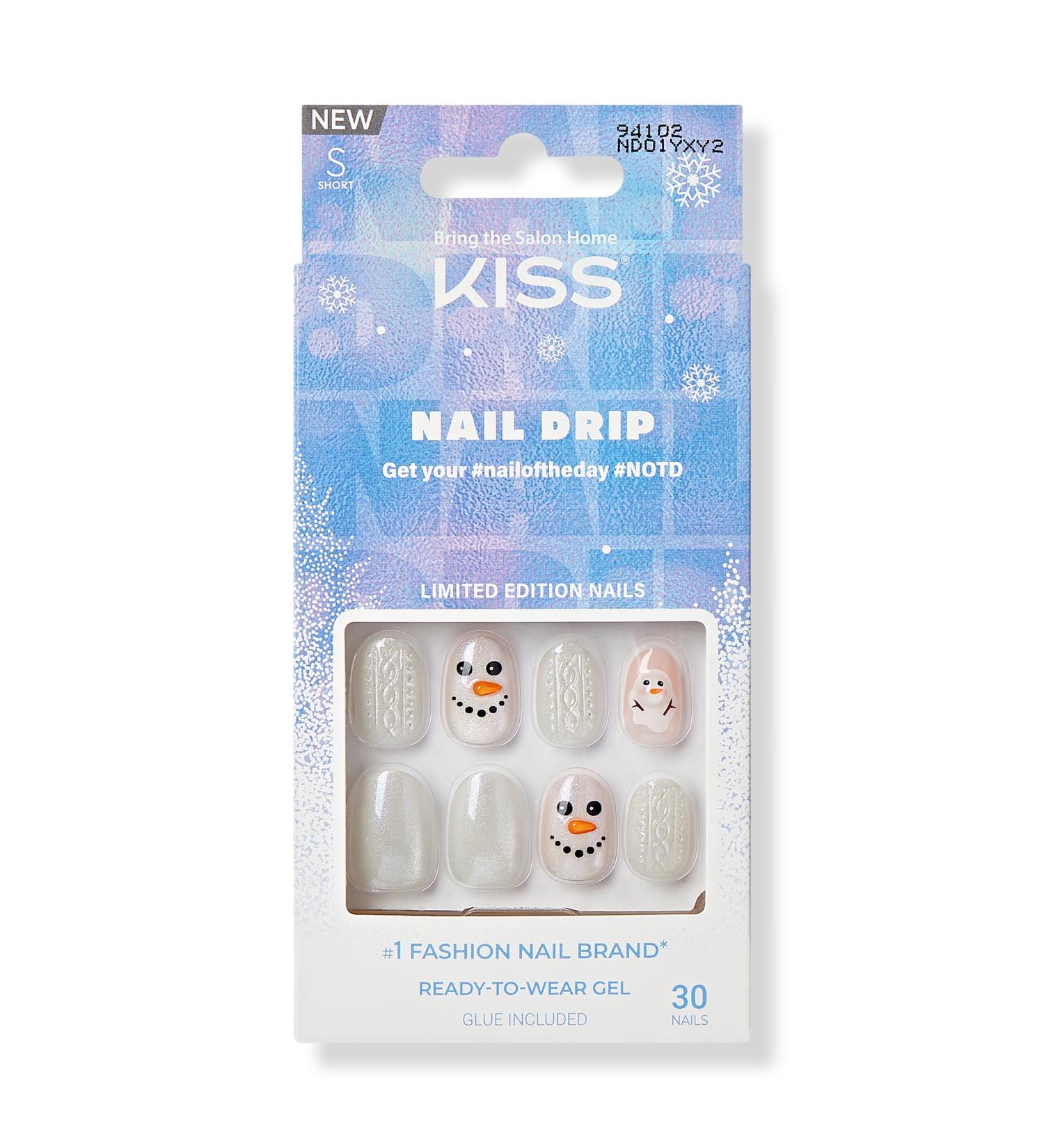 Discover Kiss Like This Nail Drip Holiday Press-On Nails with Glue 30 ct - Elevate Your Style Instantly! - Buy Online on GoSupps.com