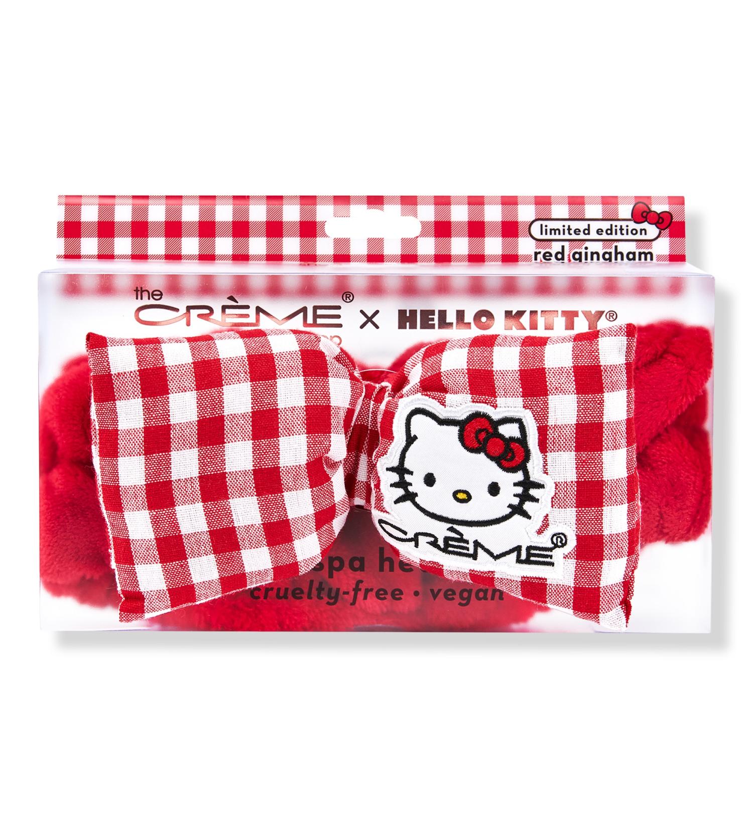 The Crème Shop Hello Kitty Spa Plush Headband - Red Gingham 1 ct