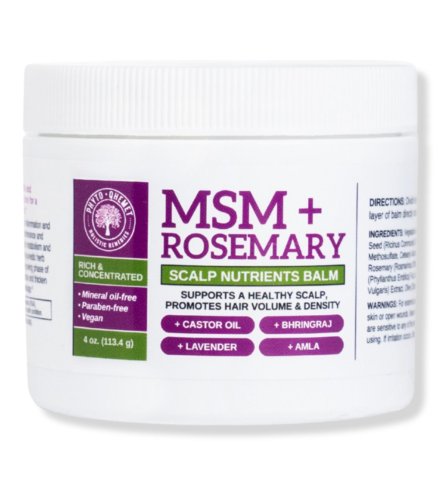 Discover Qhemet Biologics MSM + ROSEMARY Scalp Nutrients Balm 4.0 oz - Elevate Your Style Instantly! - Buy Online on GoSupps.com