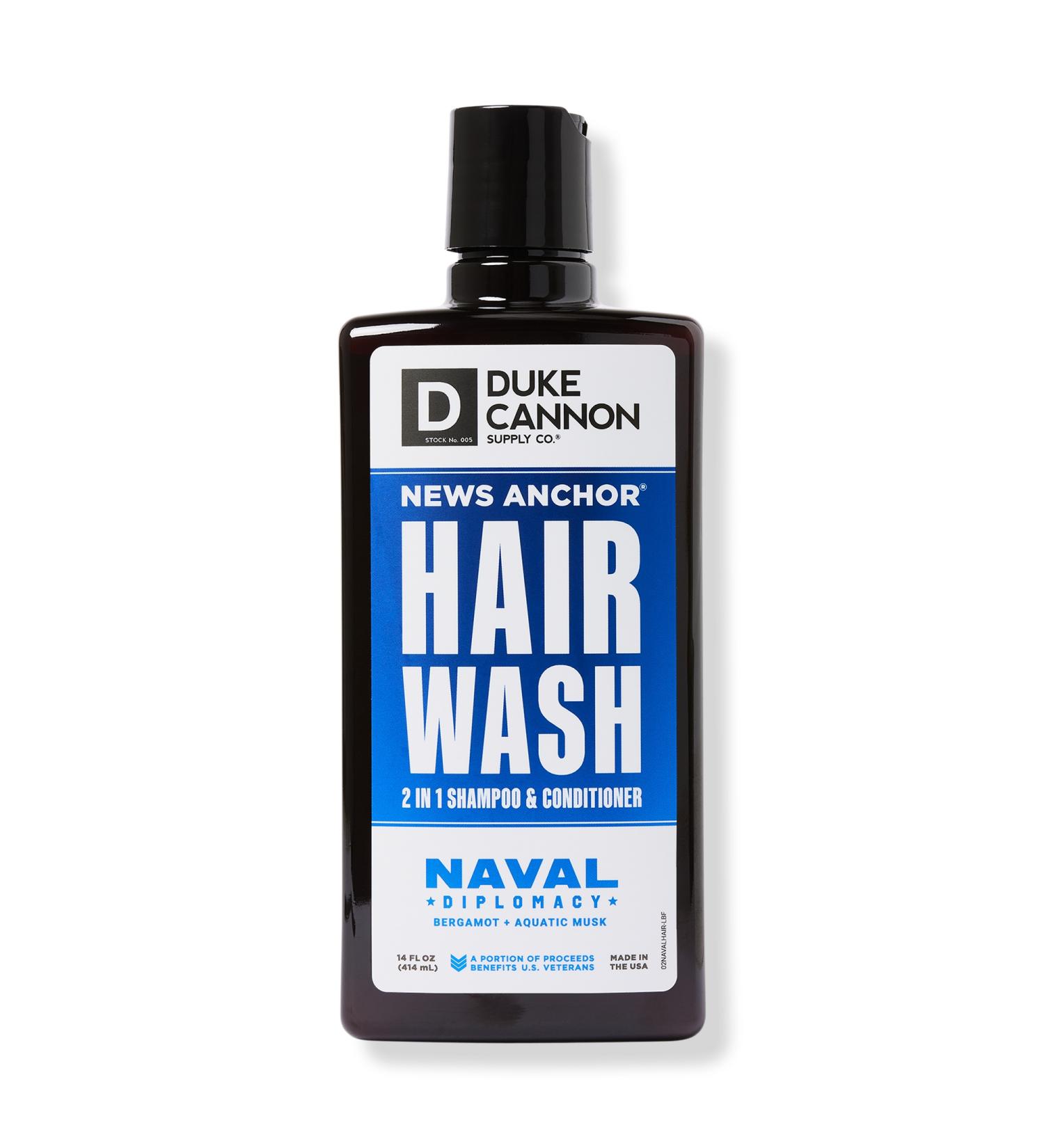Duke Cannon Supply Co Naval Diplomacy 2 in 1 Hair Wash 14 oz