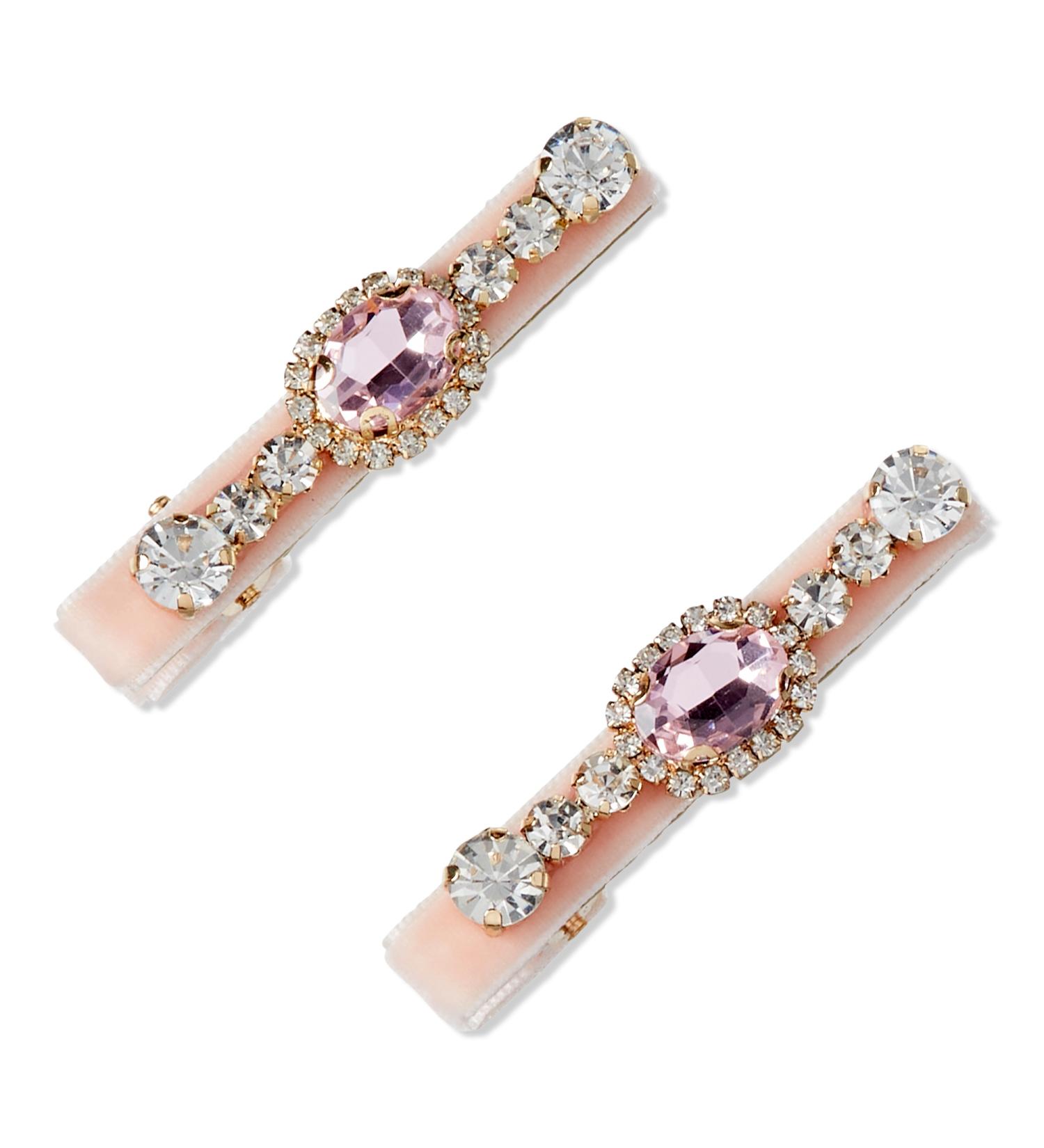 Discover ScÃ¼nci Wicked Pink Velvet-Wrapped Salon Clips With Stones 2 ct - Elevate Your Style Instantly! - Buy Online on GoSupps.com
